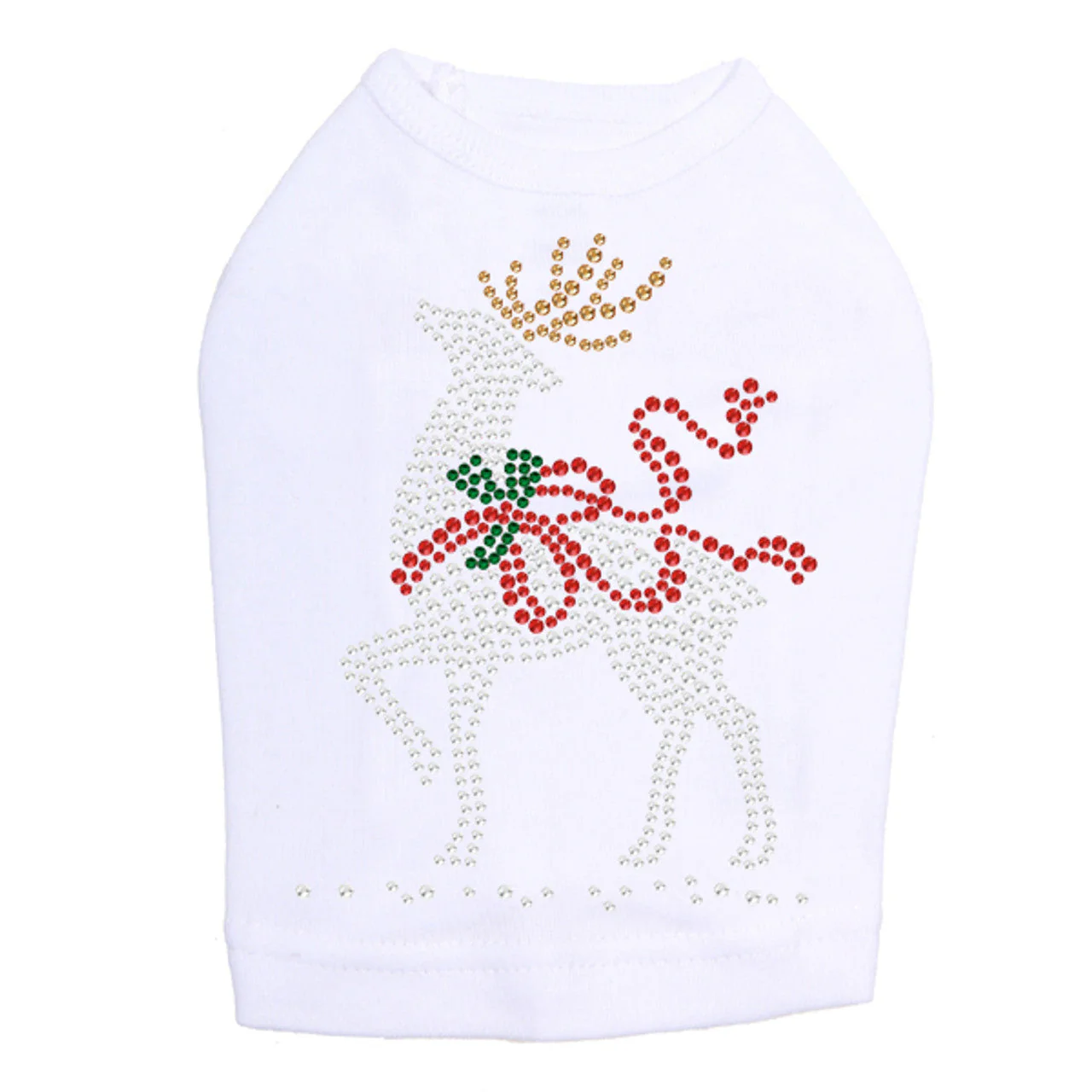 Reindeer with Red Bow - Dog Tank - Image 5