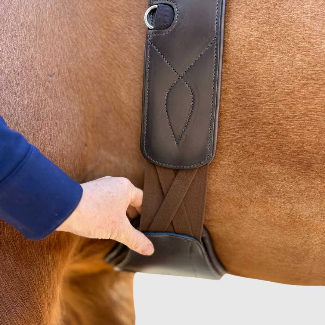 Removable Leather Pads for Pressure Relief Comfort Long Girth - Image 4