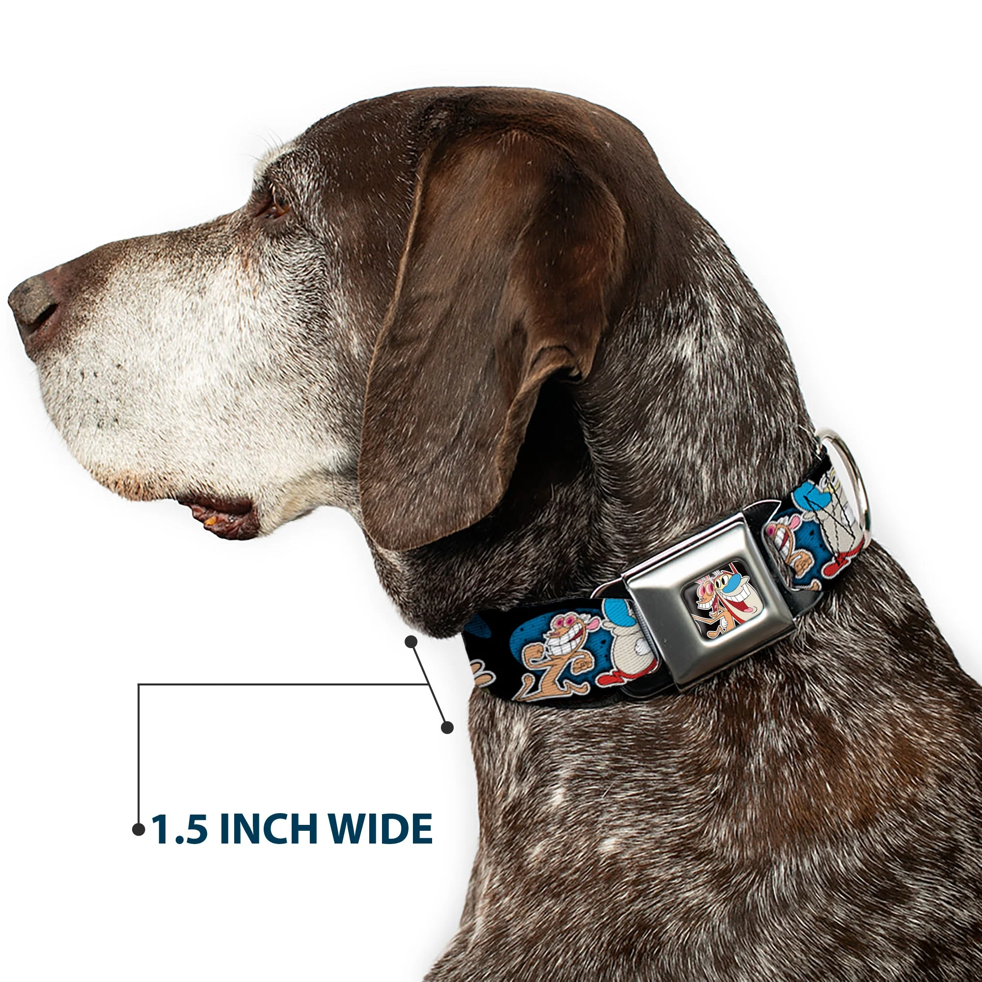 Ren & Stimpy Pose Black Seatbelt Buckle Collar - REN & STIMPY Poses Black/Blue/Yellow - Image 7