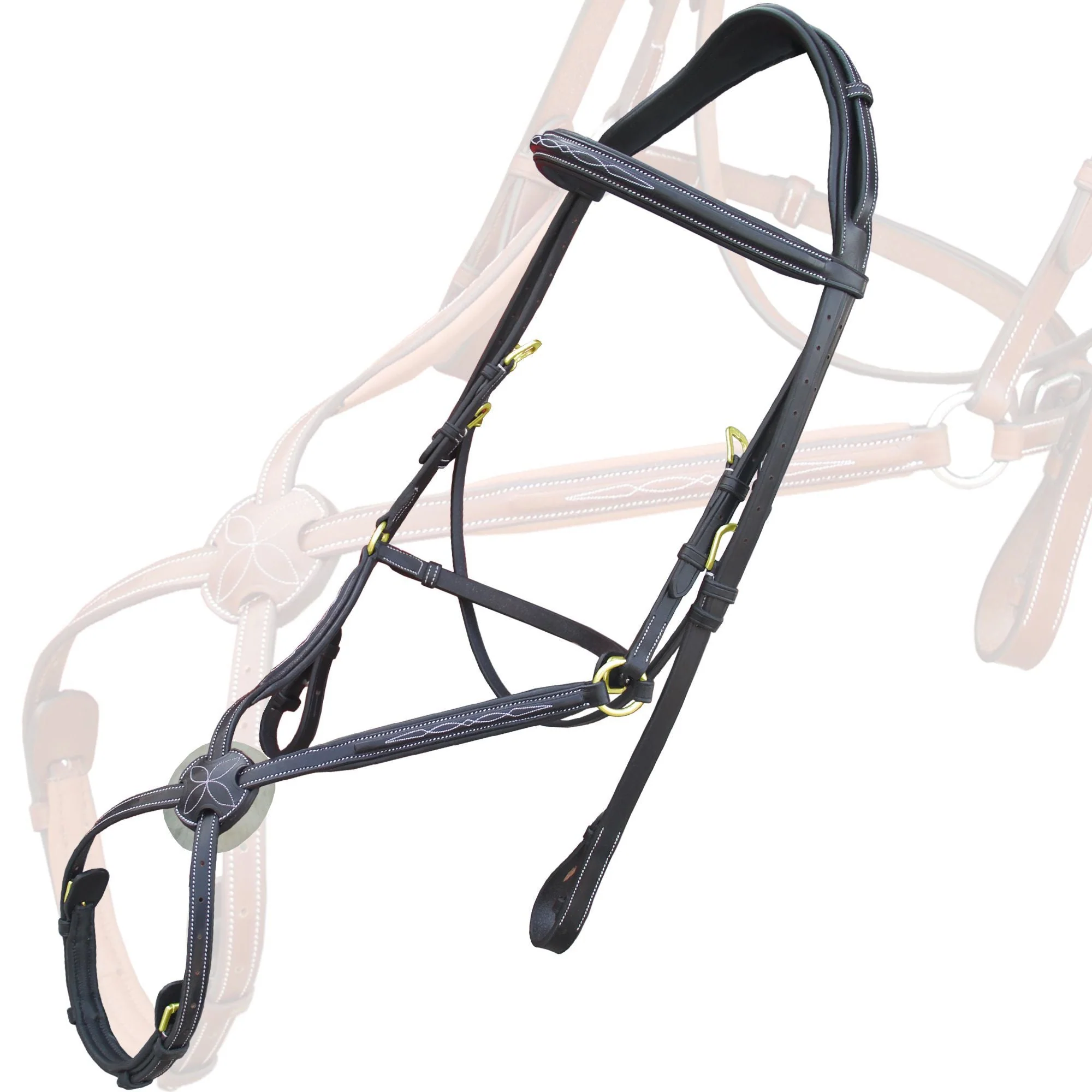 Replacement Crownpiece of ExionPro Monocrown Crown Piece Adjustable Designer Figure 8 Bridle - Image 2