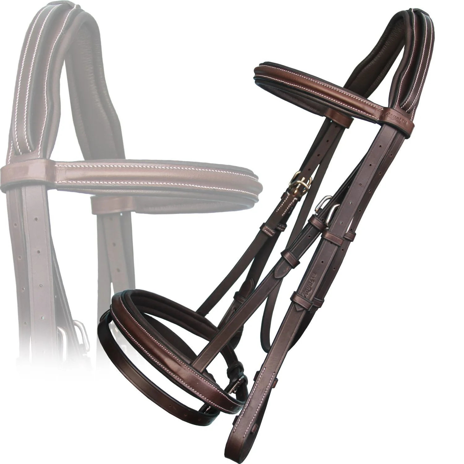 Replacement Crownpiece of ExionPro Pressure Relief Crown Raised Padded Jumping Bridle - Image 2
