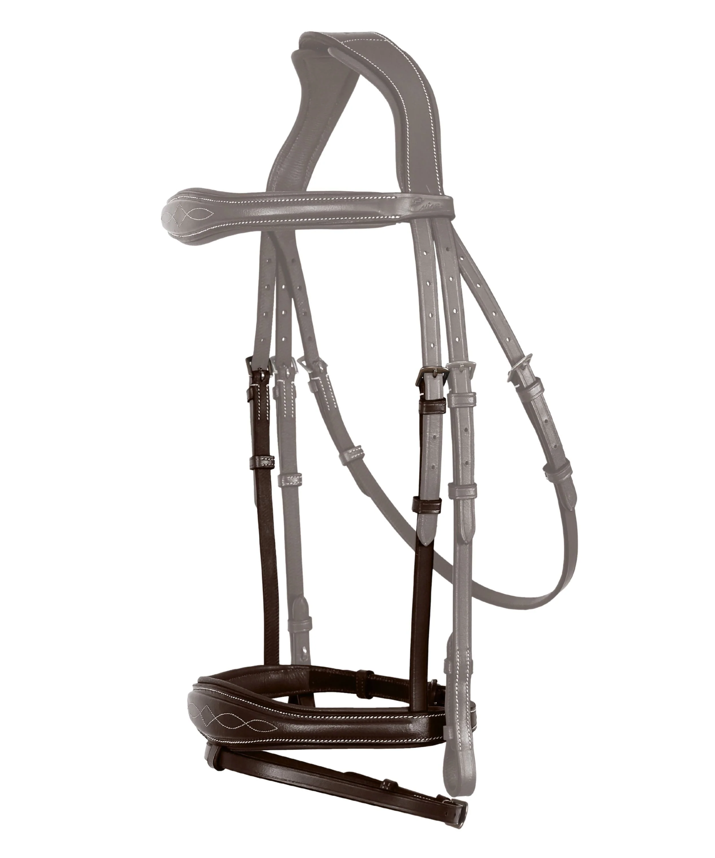 Replacement Noseband of ExionPro Fancy Stitched Raised Anatomical Bridle - Image 5