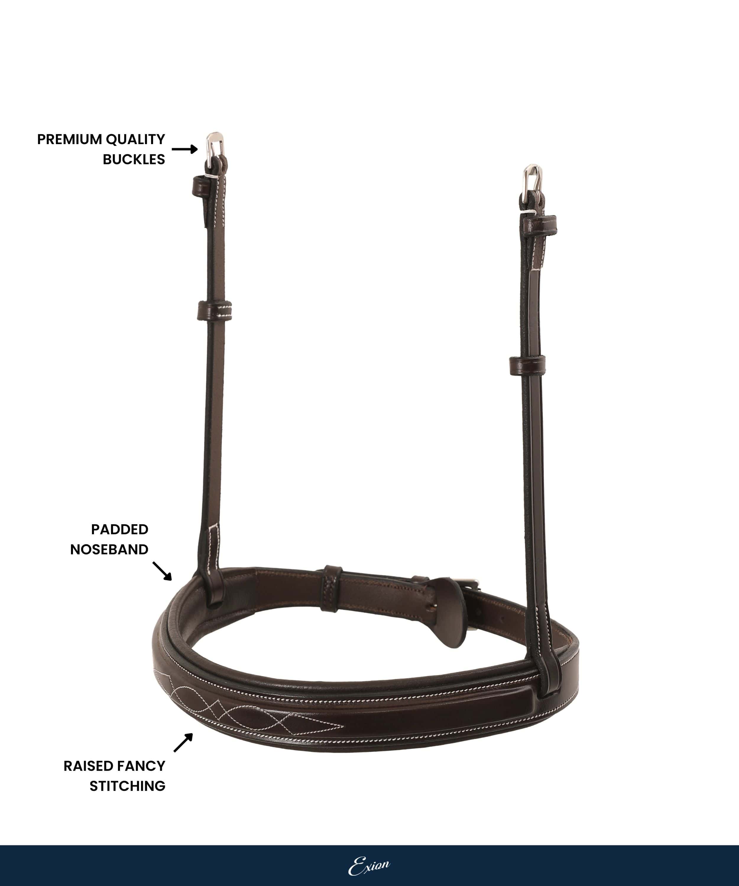 Replacement Noseband of ExionPro Padded Hunter Bridle - Image 4