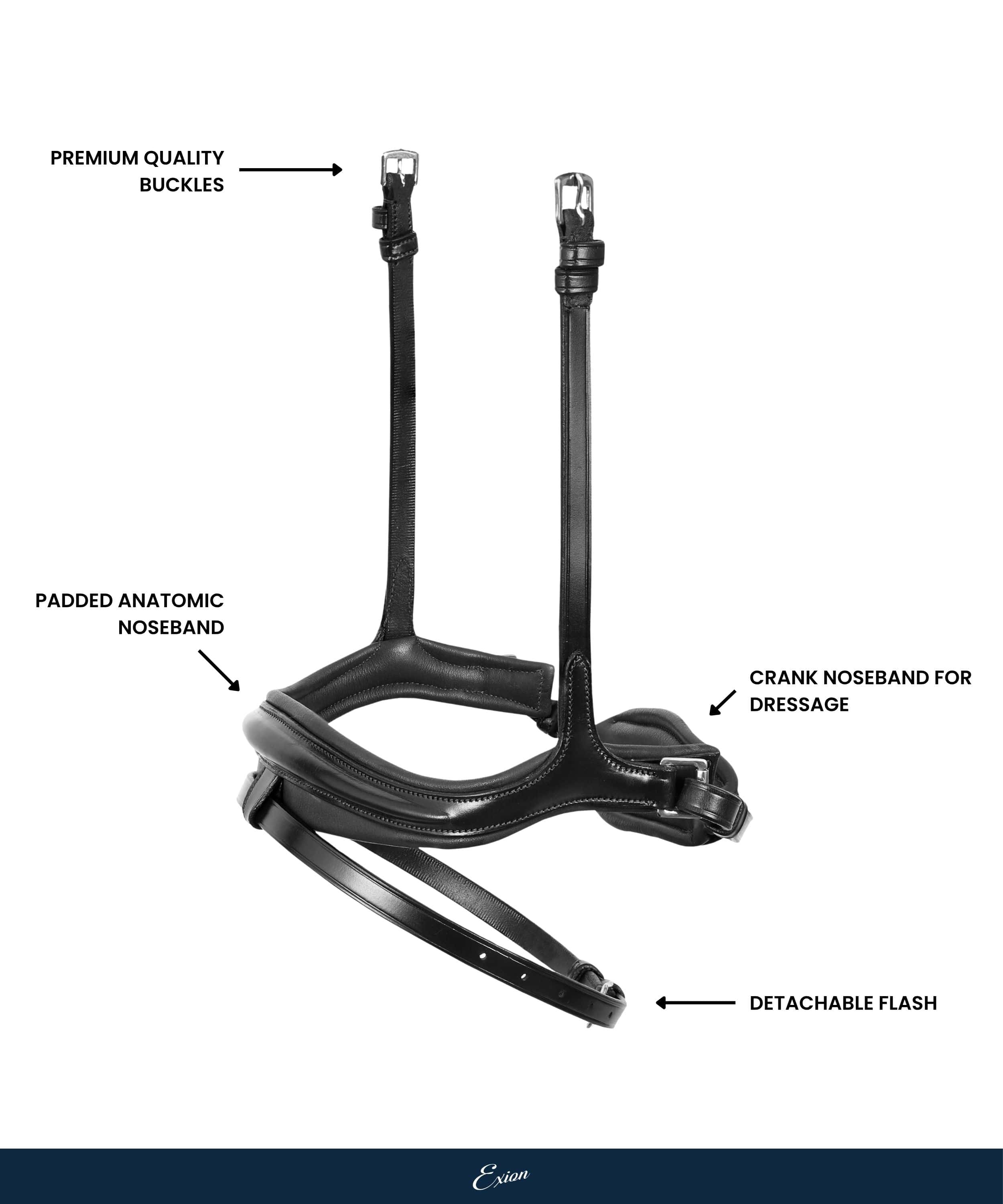 Replacement Noseband of ExionPro Ursa Anatomic Dressage Bridle - Image 4