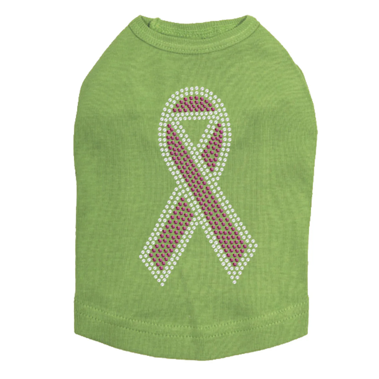 Ribbon (Pink with Clear Rhinestones) - Dog Tank - Image 10