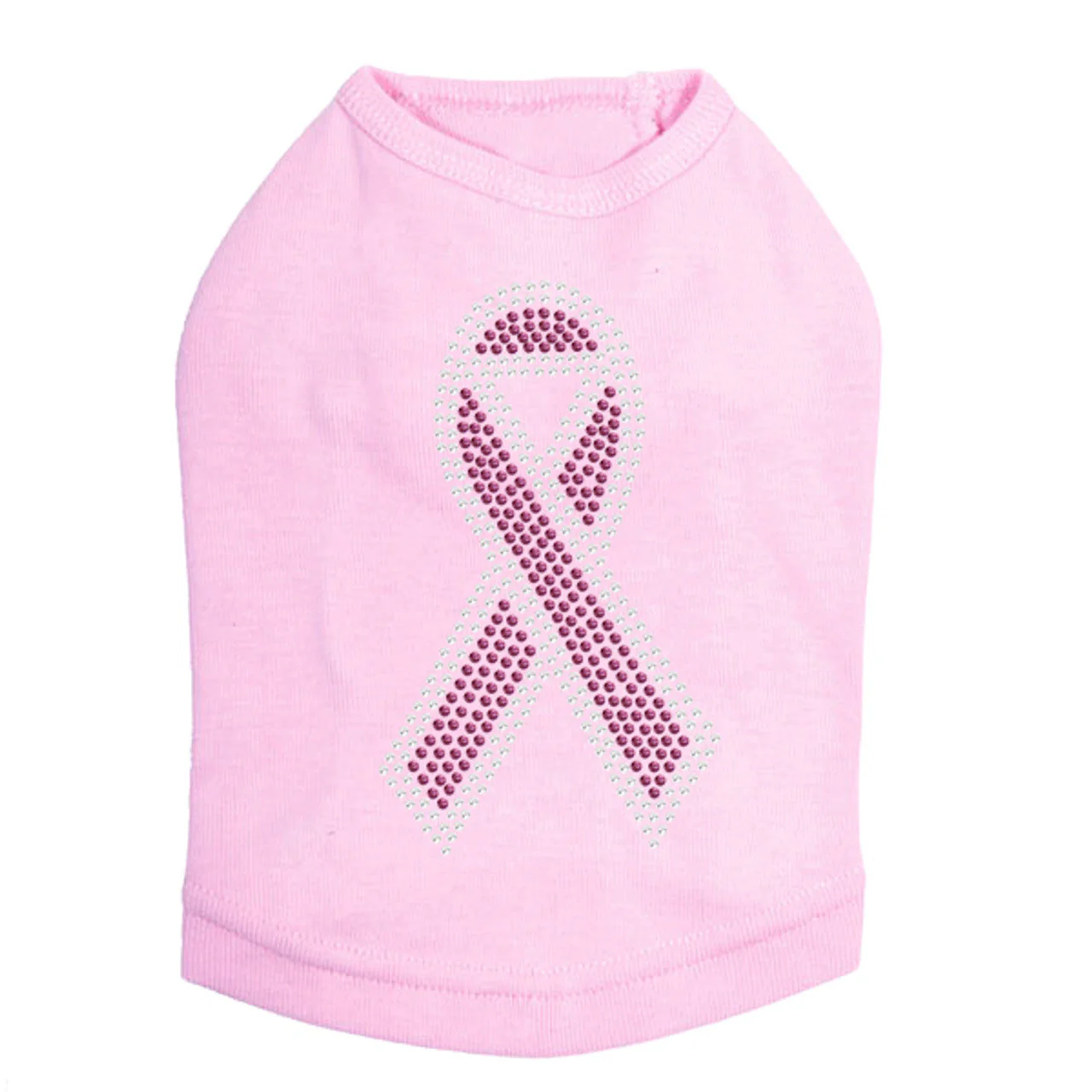 Ribbon (Pink with Clear Rhinestones) - Dog Tank - Image 2