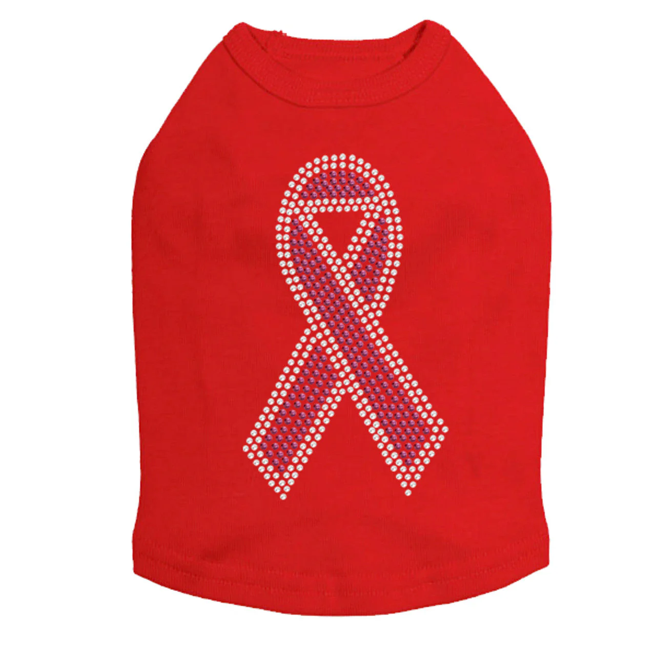 Ribbon (Pink with Clear Rhinestones) - Dog Tank - Image 5