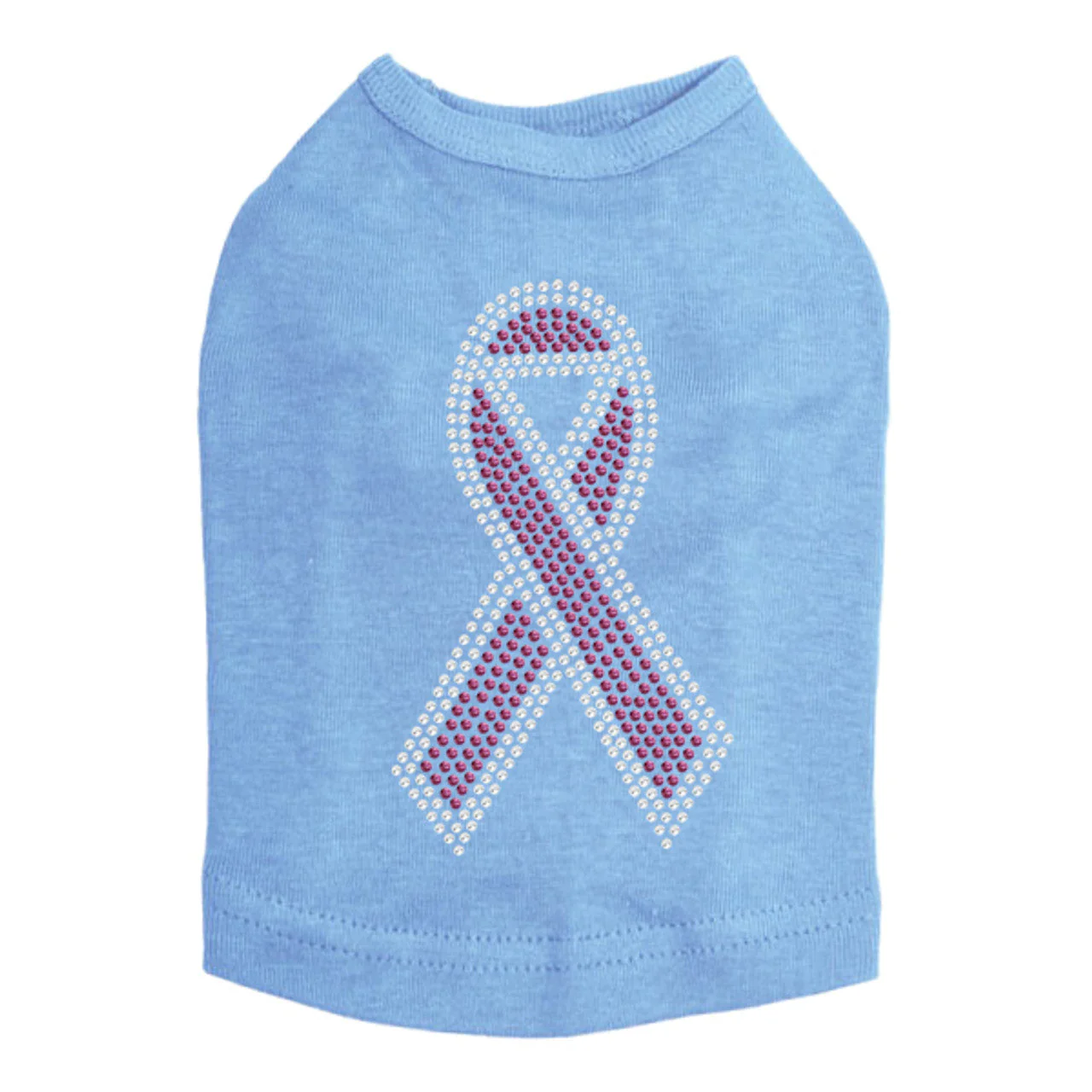 Ribbon (Pink with Clear Rhinestones) - Dog Tank - Image 6