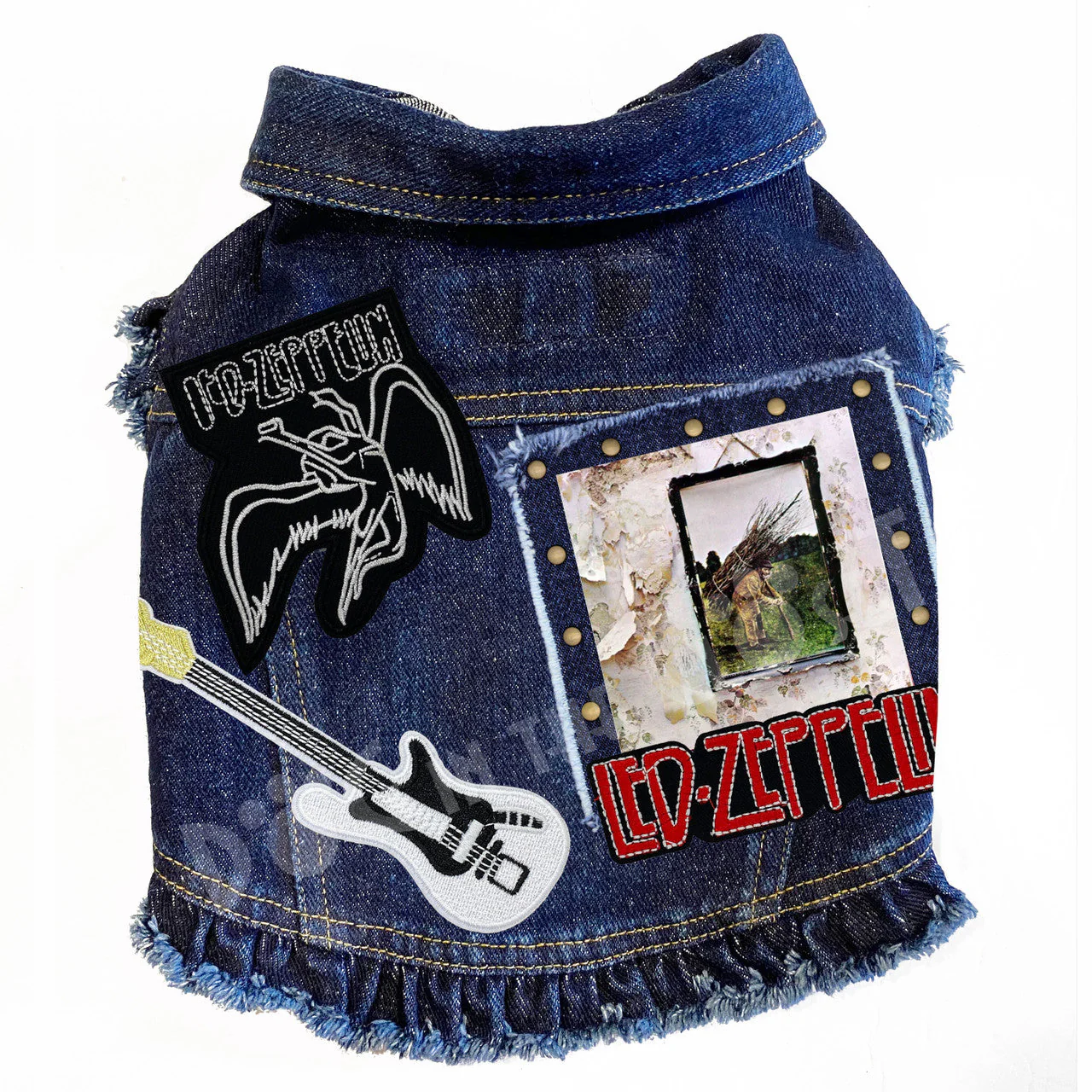 Rock Star - Led Zeppelin - Denim Dog Jacket - Image 6