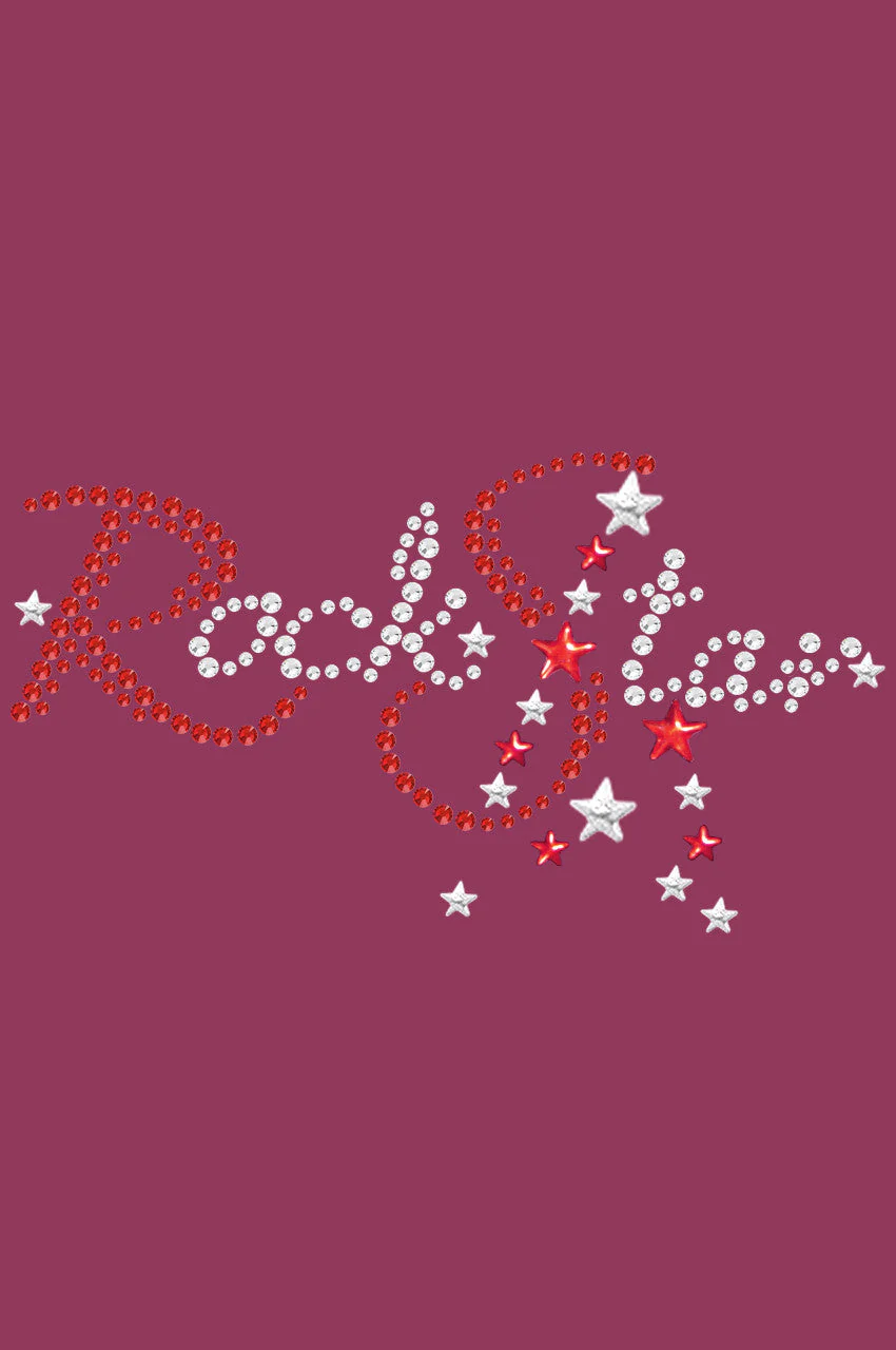 Rock Star (Red Austrian crystal Rhinestones) - Bandanna - Image 3