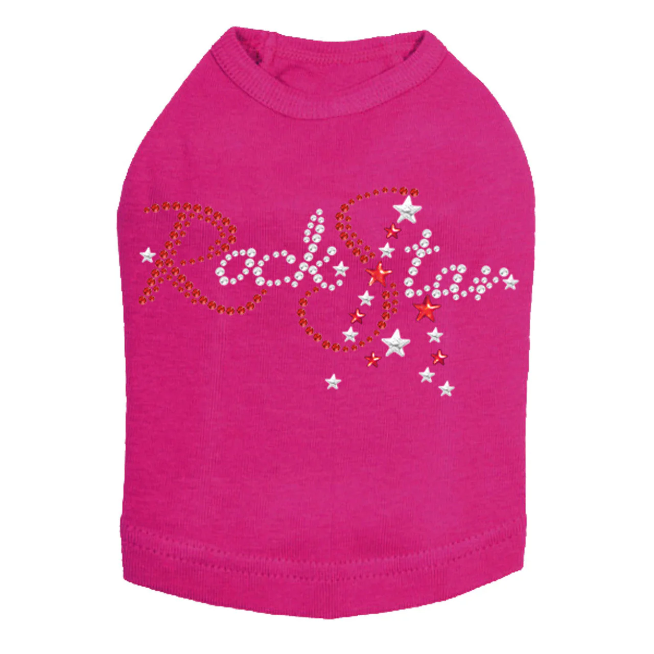 Rock Star (Red - Austrian crystal Rhinestones) - Dog Tank - Image 13