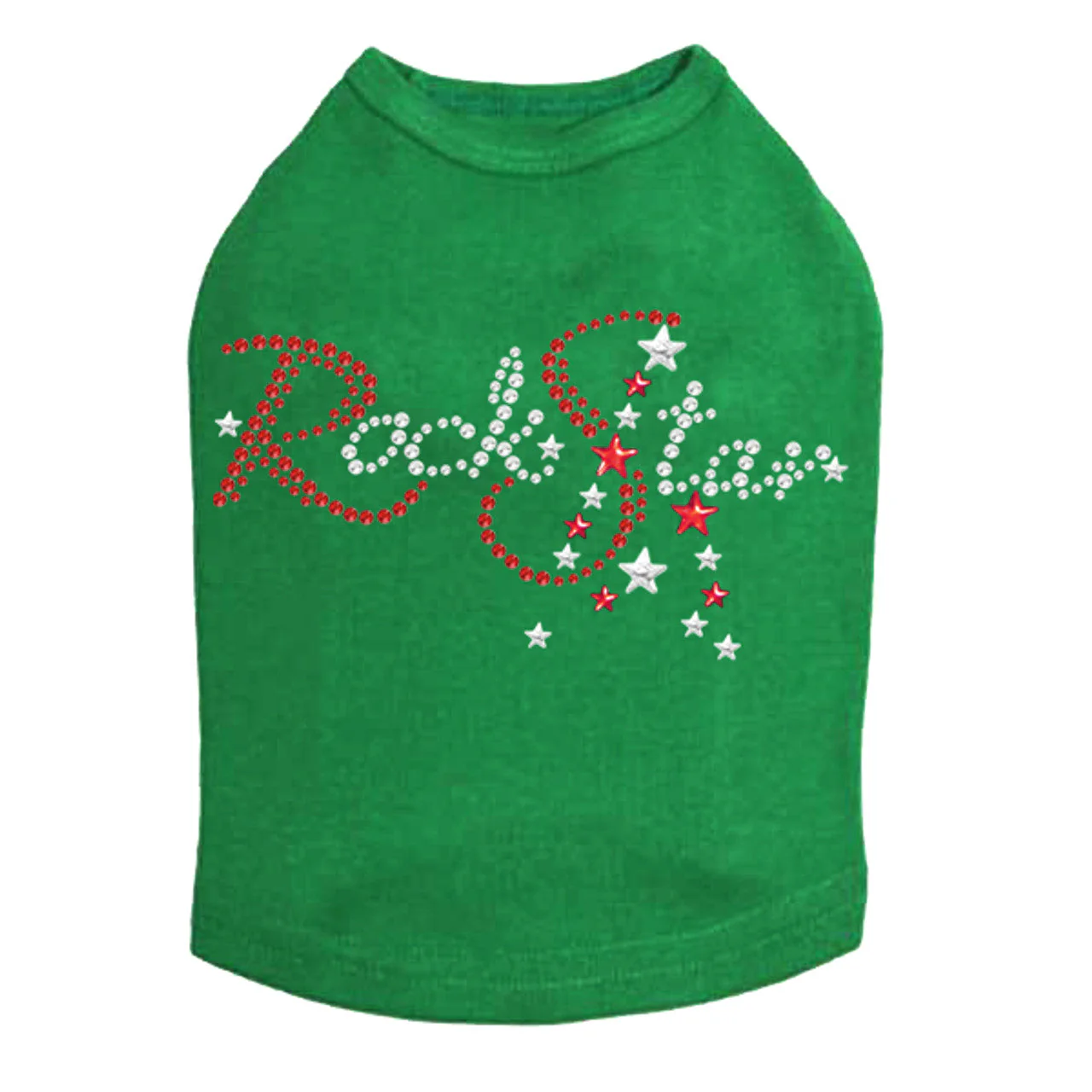 Rock Star (Red - Austrian crystal Rhinestones) - Dog Tank - Image 5