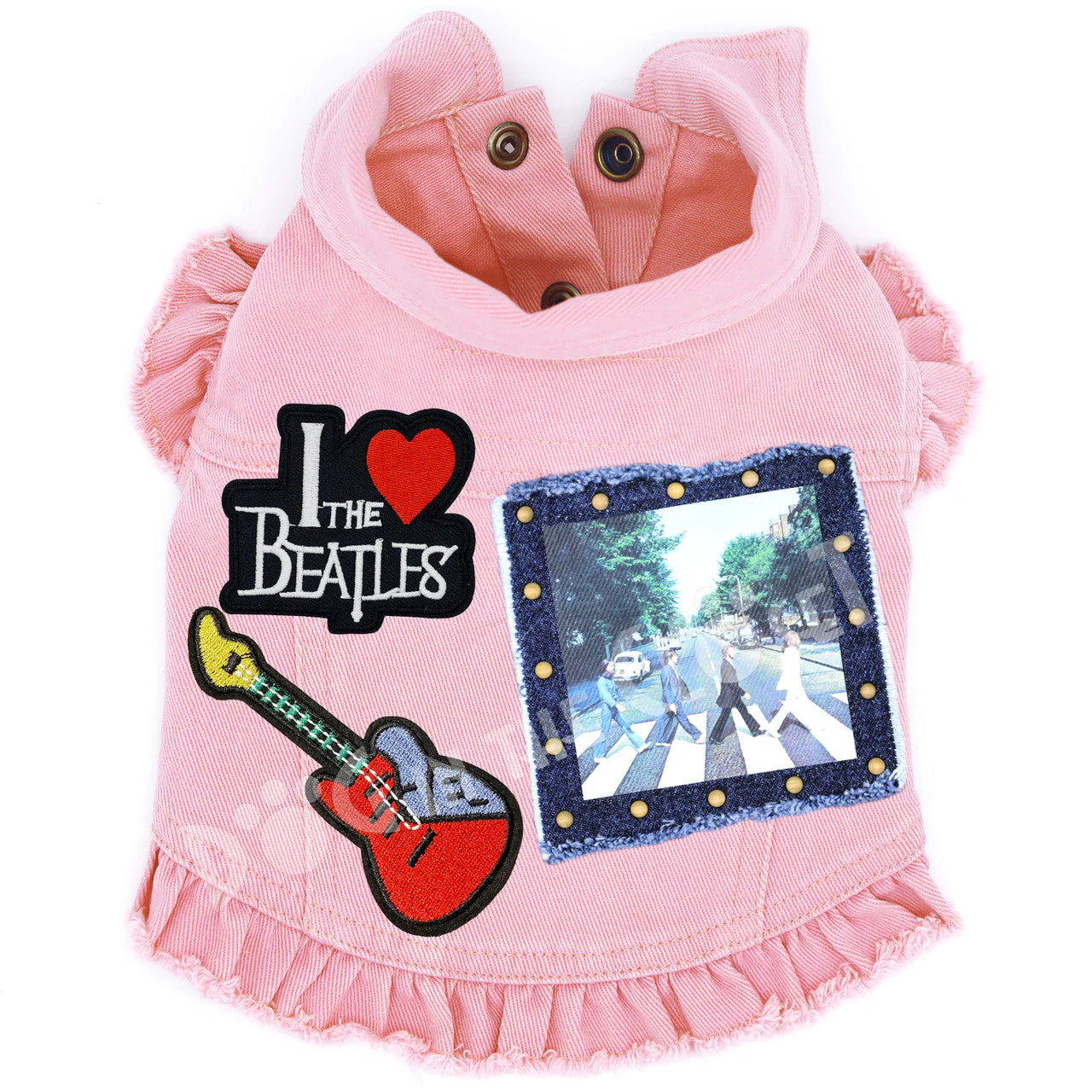 Rock Star (The Beatles) Abbey Lane Denim Dog Jacket - Image 7