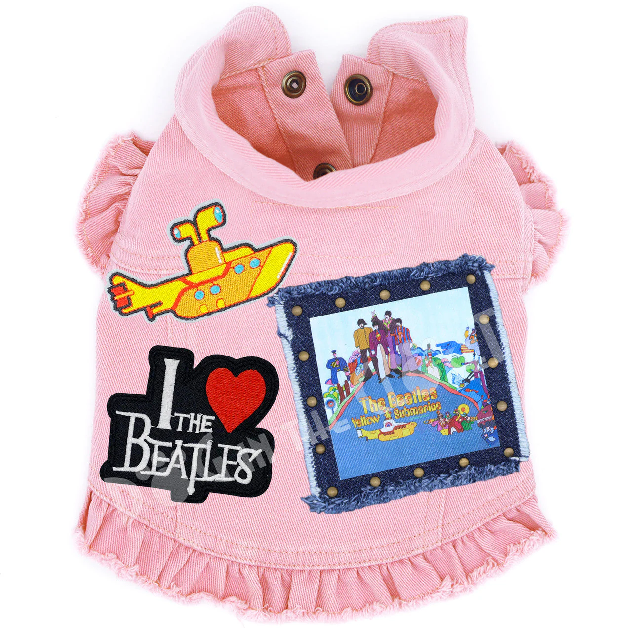 Rock Star (The Beatles) Yellow Submarine Denim Dog Jacket - Image 7