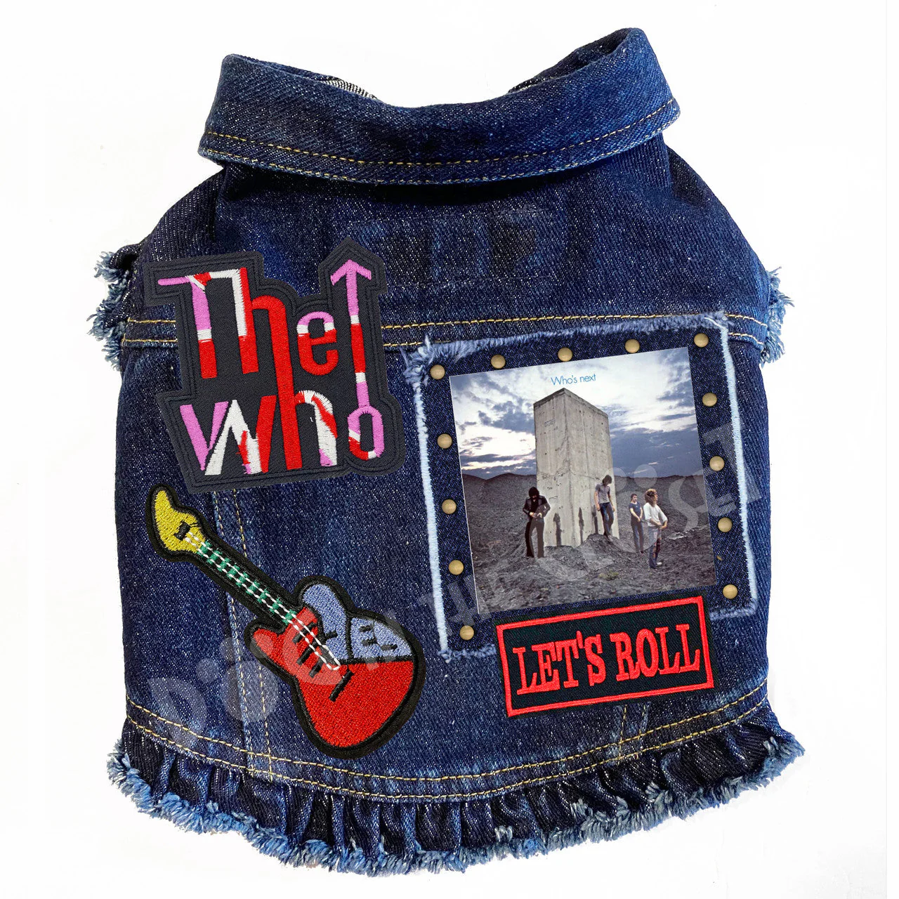 Rock Star - The Who -Who's Next Denim Dog Jacket - Image 3