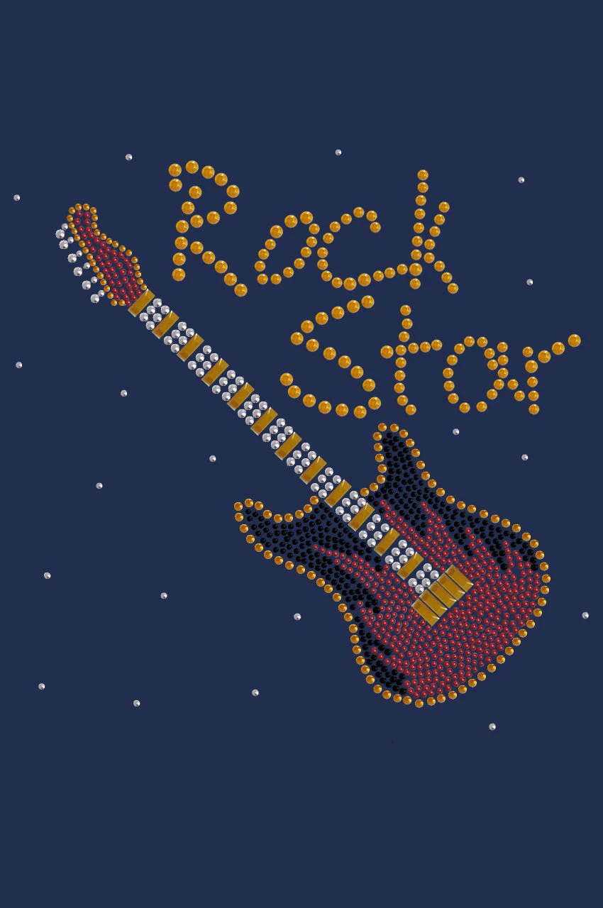 Rock Star with Red & Gold Guitar - Bandanna - Image 12