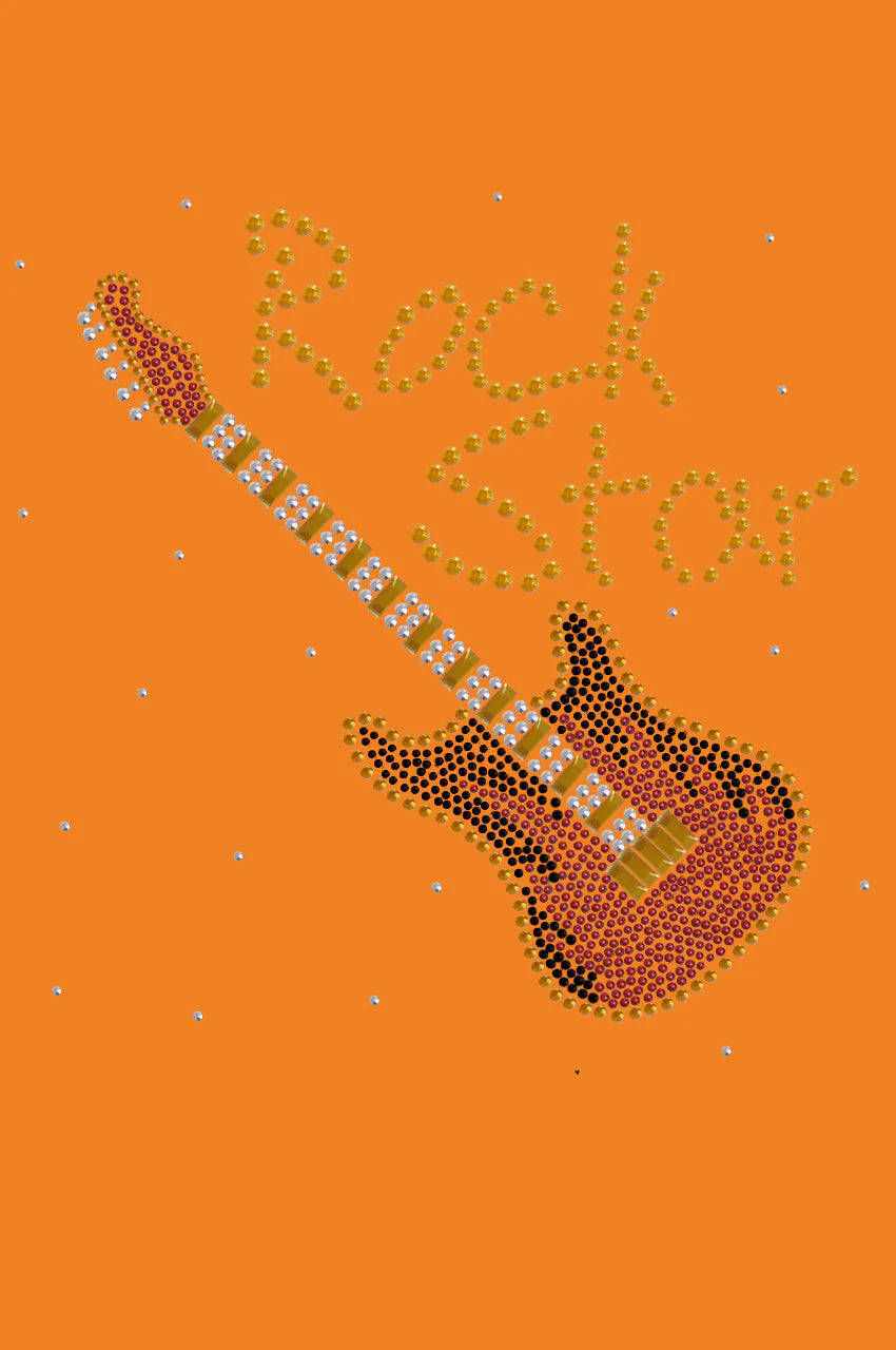 Rock Star with Red & Gold Guitar - Bandanna - Image 13