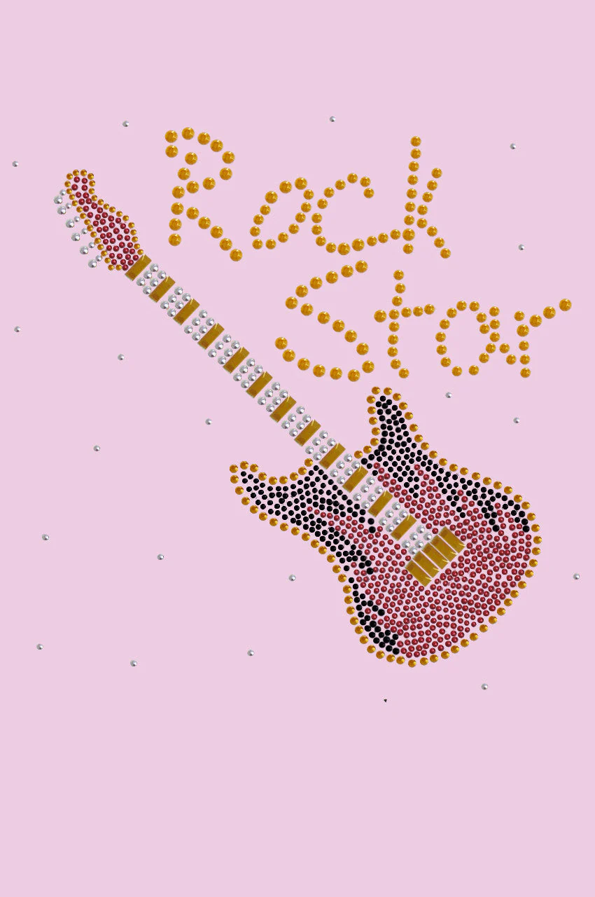 Rock Star with Red & Gold Guitar - Bandanna - Image 16