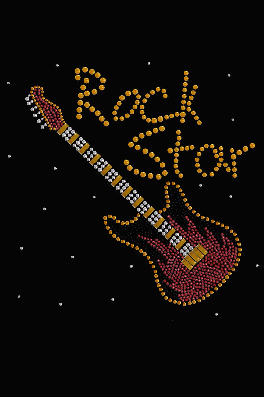 Rock Star with Red & Gold Guitar - Bandanna - Image 2