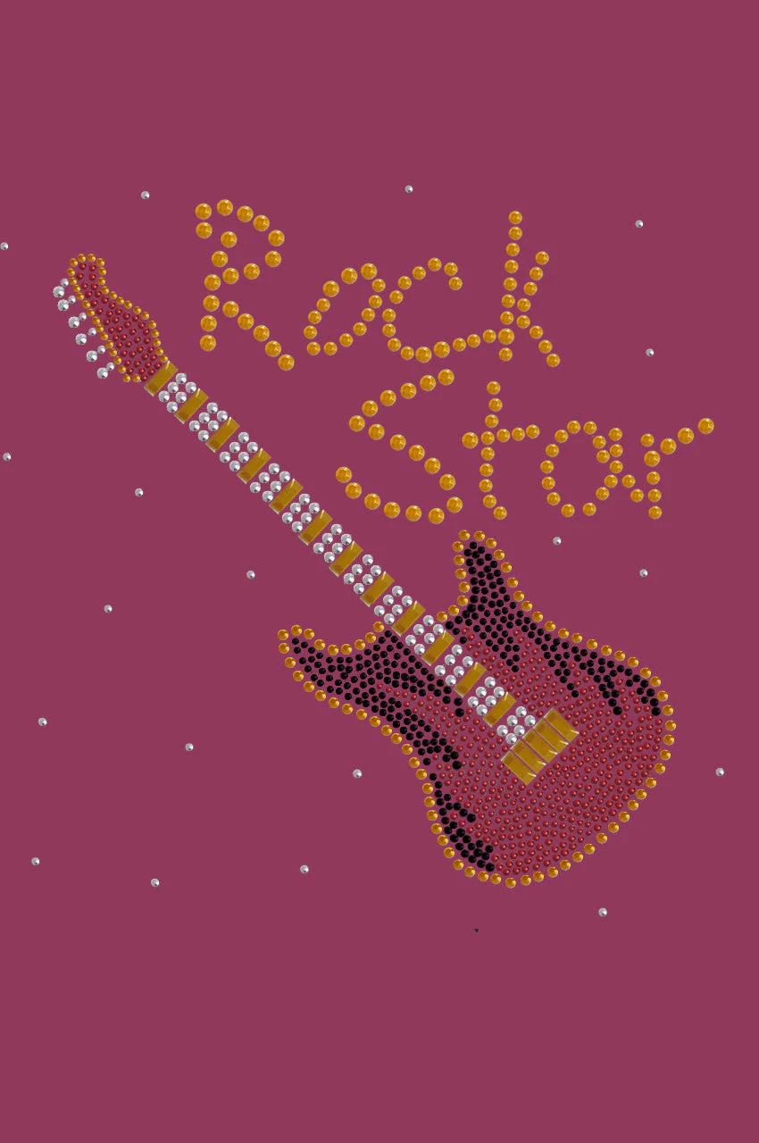 Rock Star with Red & Gold Guitar - Bandanna - Image 3