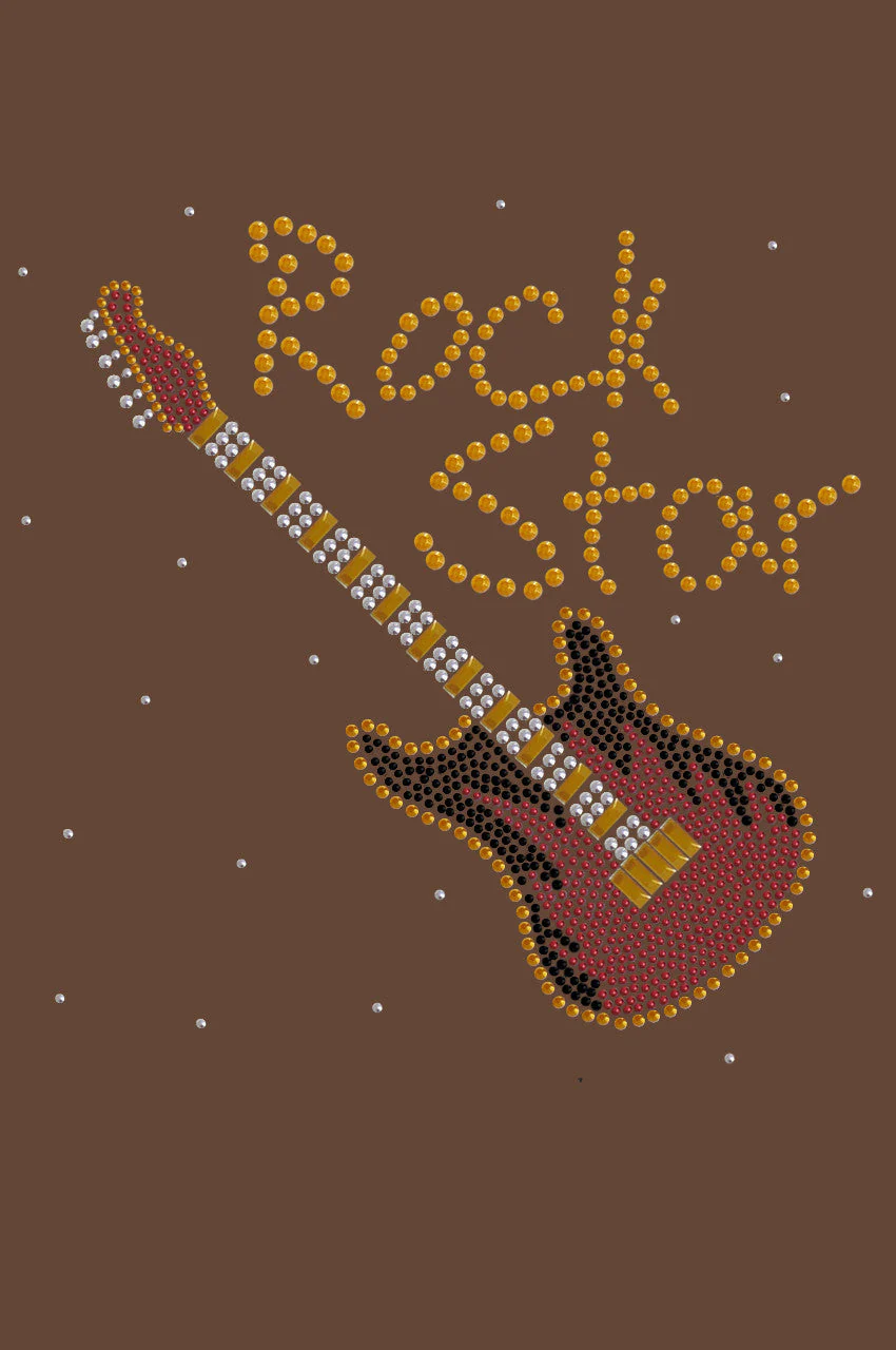 Rock Star with Red & Gold Guitar - Bandanna - Image 4