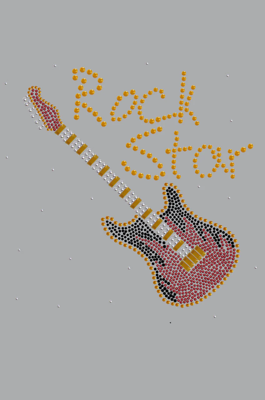 Rock Star with Red & Gold Guitar - Bandanna - Image 5