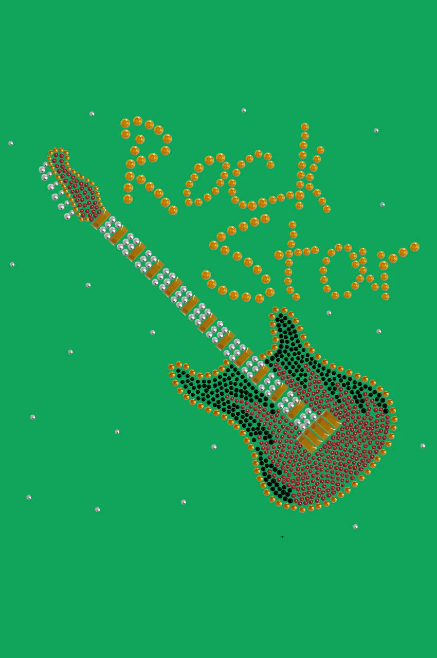 Rock Star with Red & Gold Guitar - Bandanna - Image 7