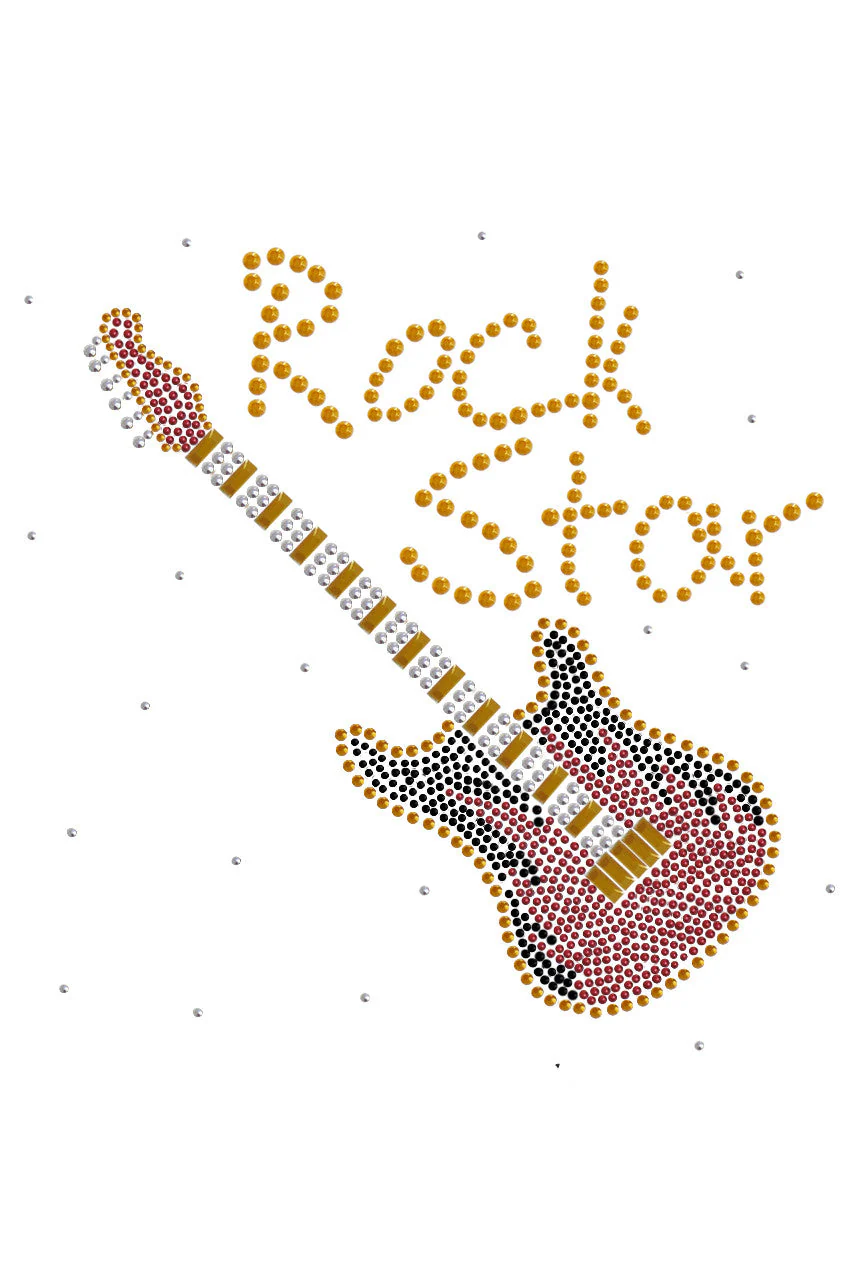 Rock Star with Red & Gold Guitar - Bandanna - Image 9