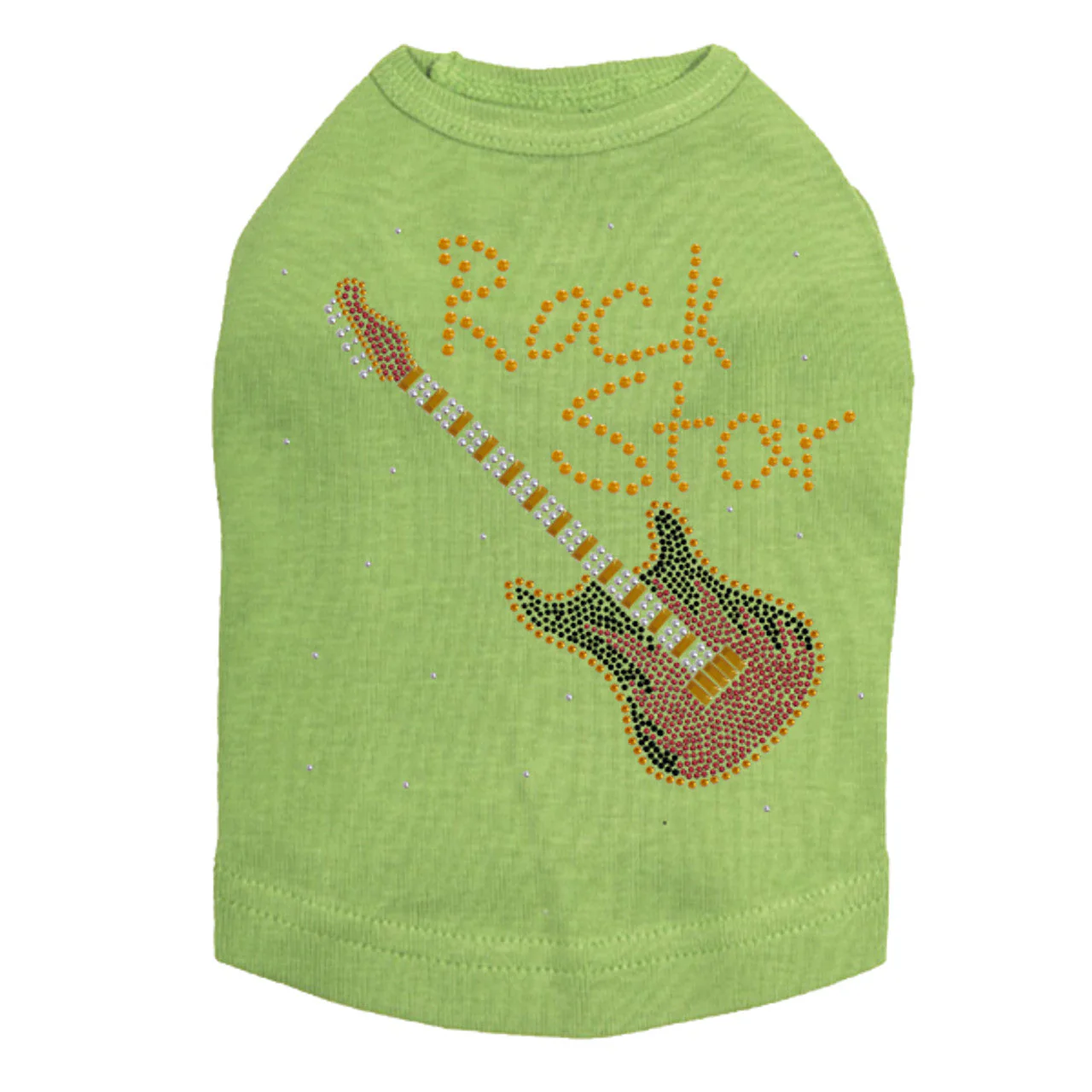 Rock Star with Red & Gold Guitar - Dog Tank - Image 14