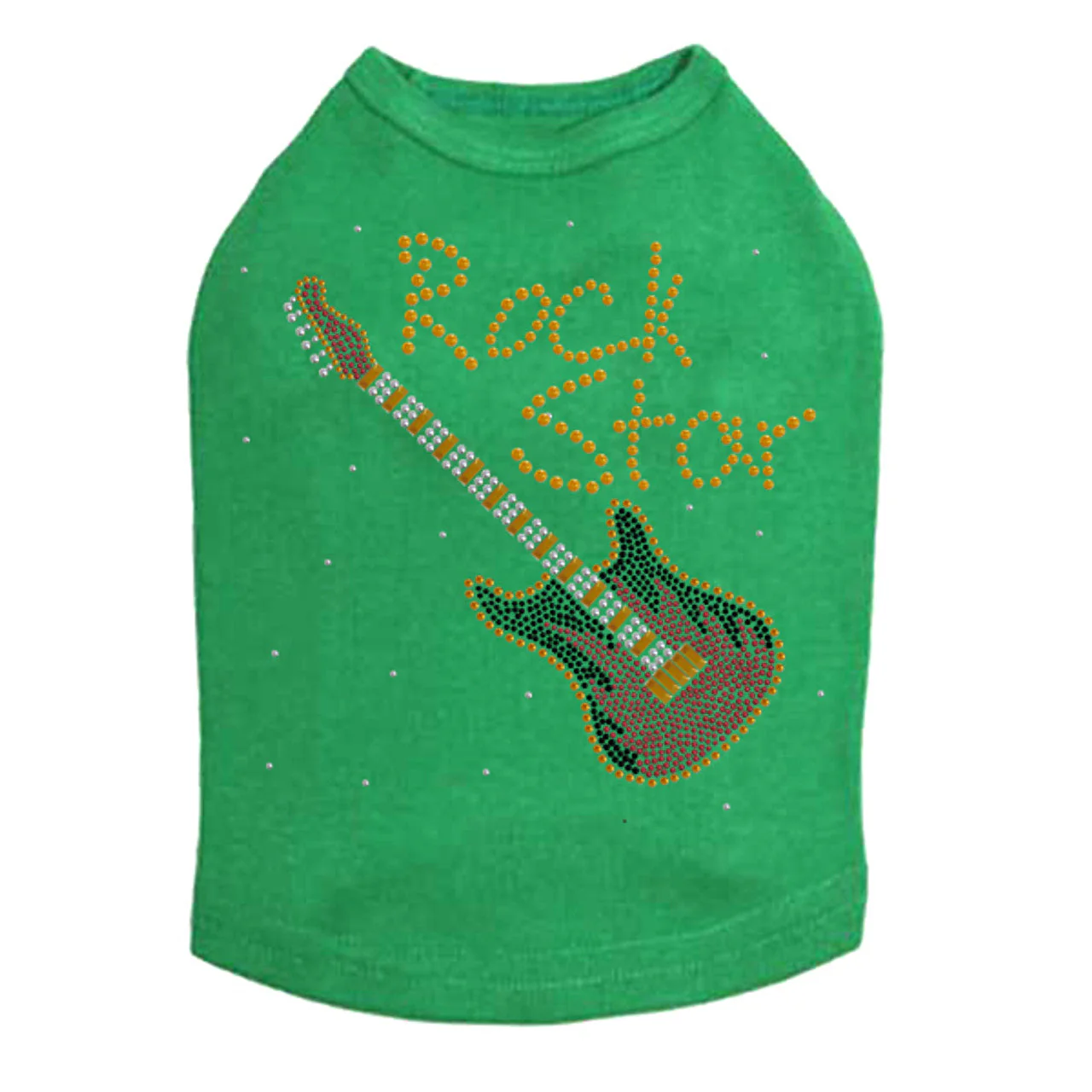 Rock Star with Red & Gold Guitar - Dog Tank - Image 4