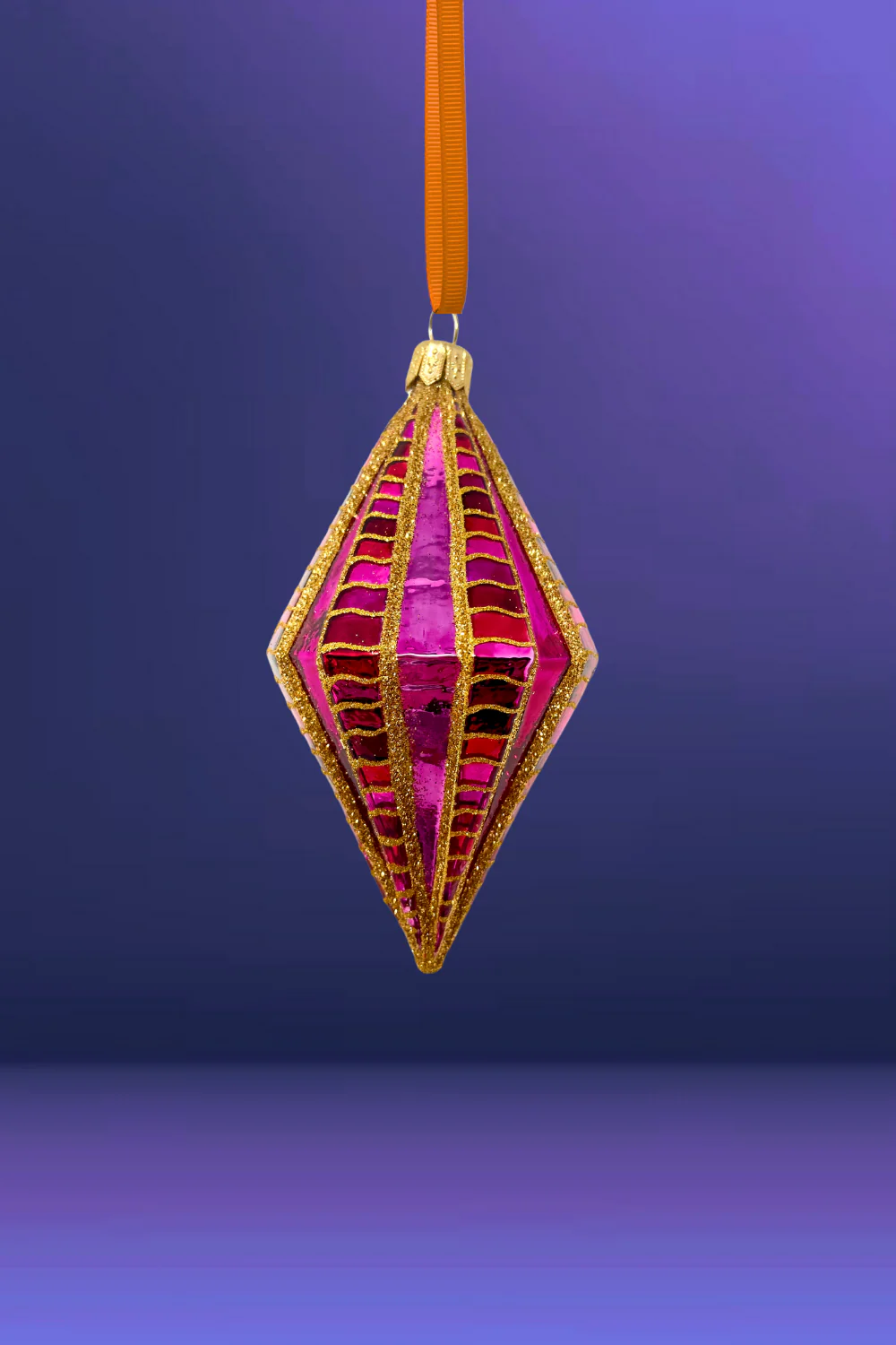 Rose Diamond Glass Ornament