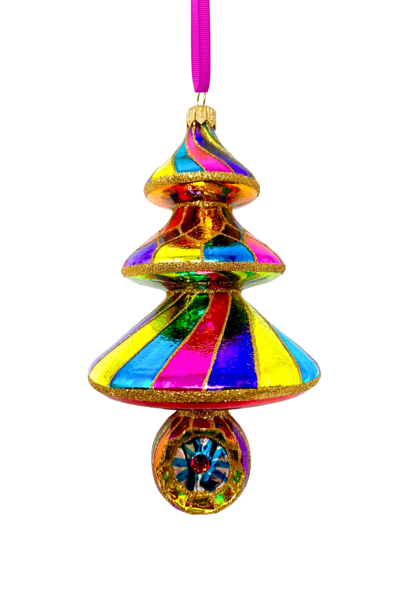 Roulette Tree Reflector Glass Ornament - Image 2