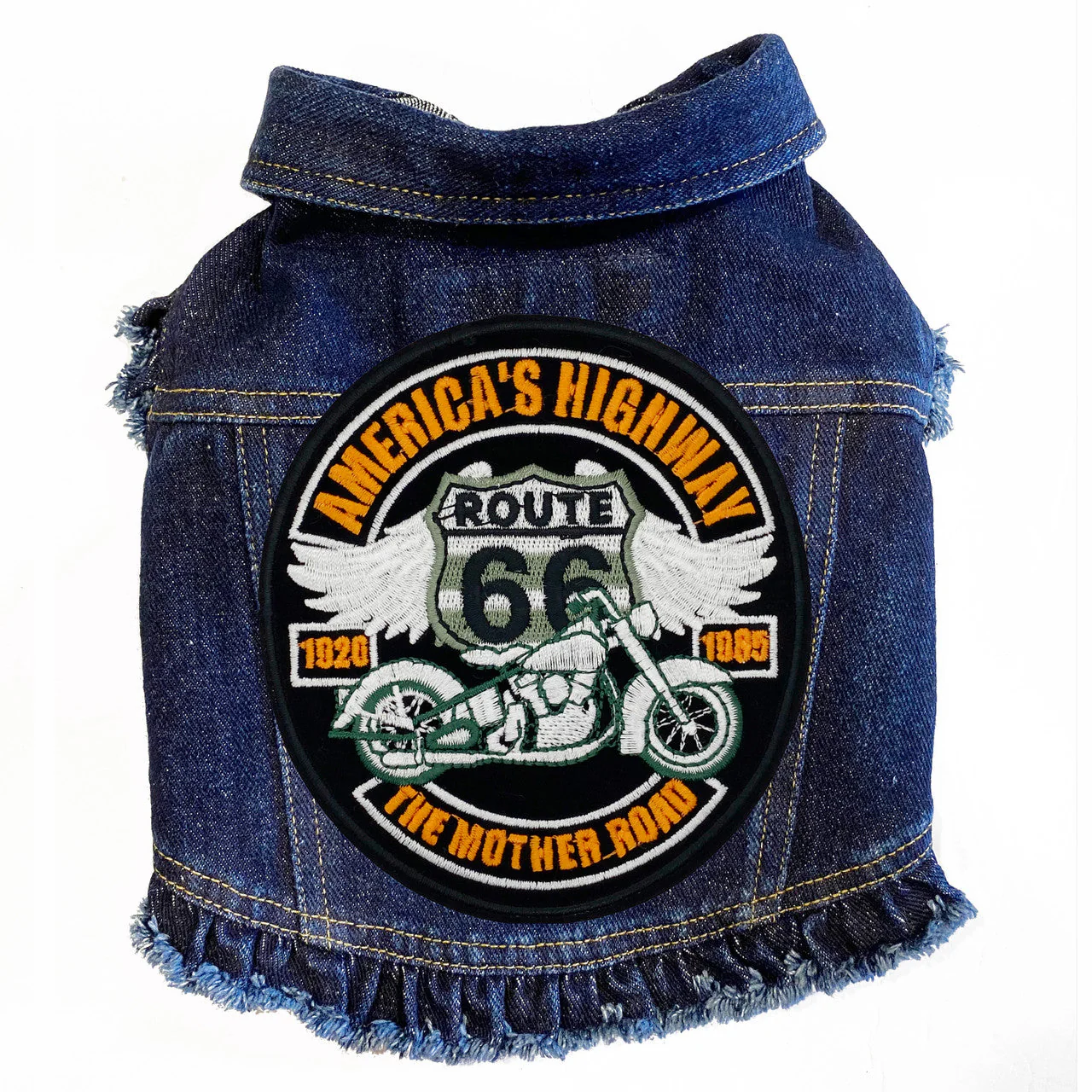 Route 66 - Denim Dog Jacket - Image 6