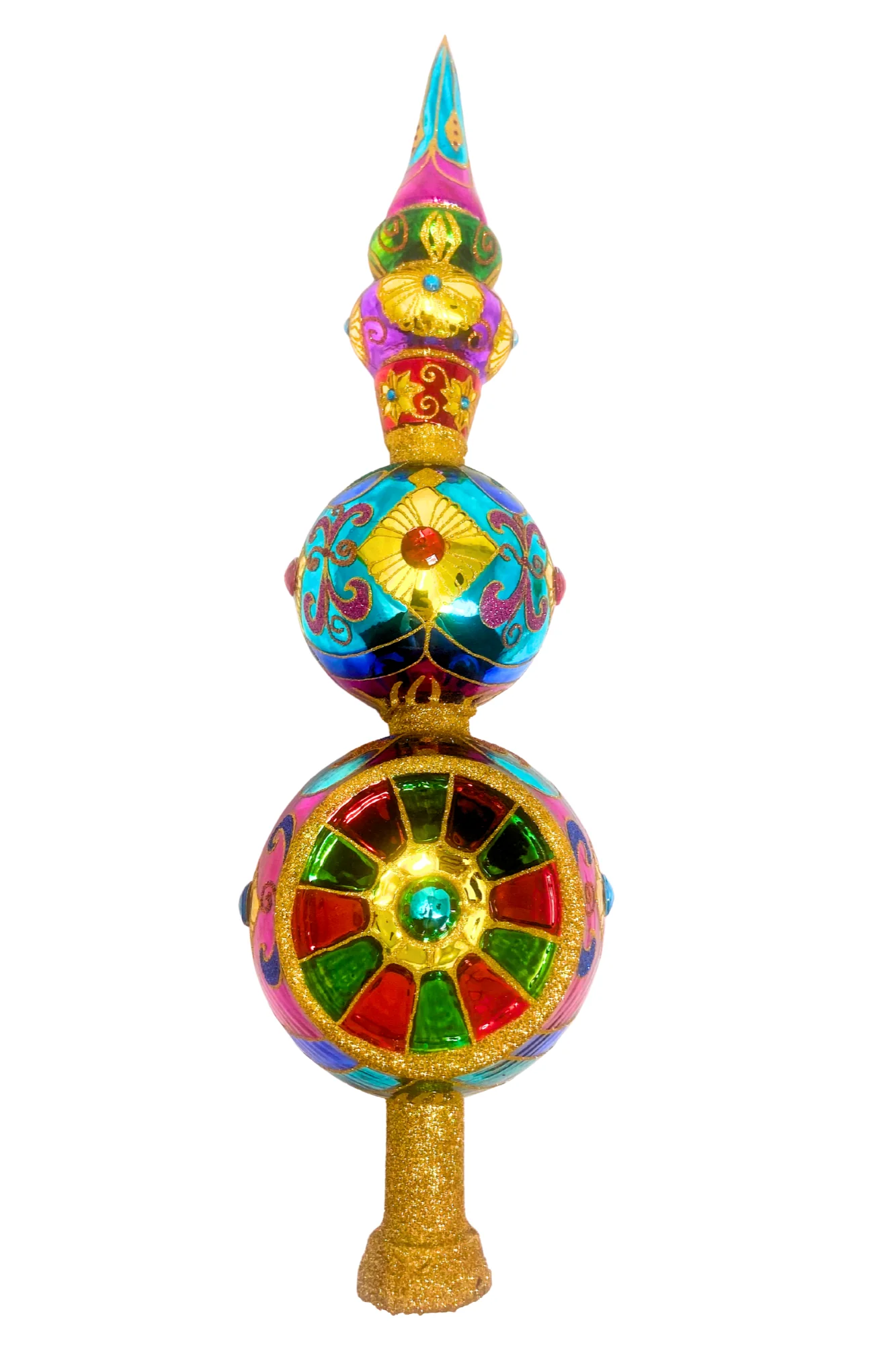 Ruby Sparkling Gem Finial Tree Topper - Image 3