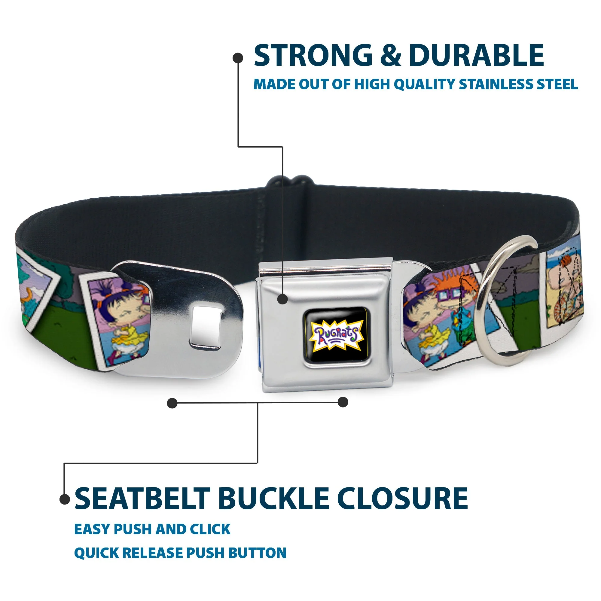 RUGRATS Logo Full Color Seatbelt Buckle Collar - RUGRATS Character Snapshots - Image 4