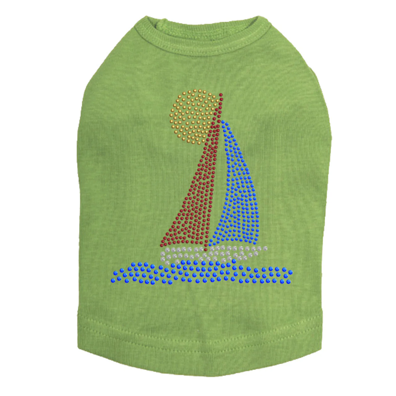 Sailboat (Rhinestud)  - Dog Tank - Image 14