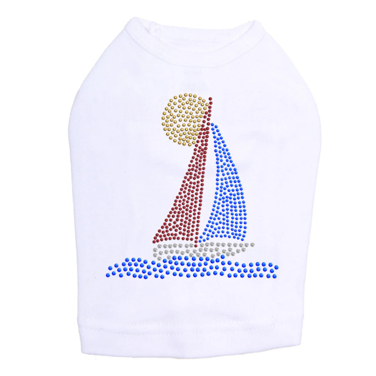 Sailboat (Rhinestud)  - Dog Tank - Image 6