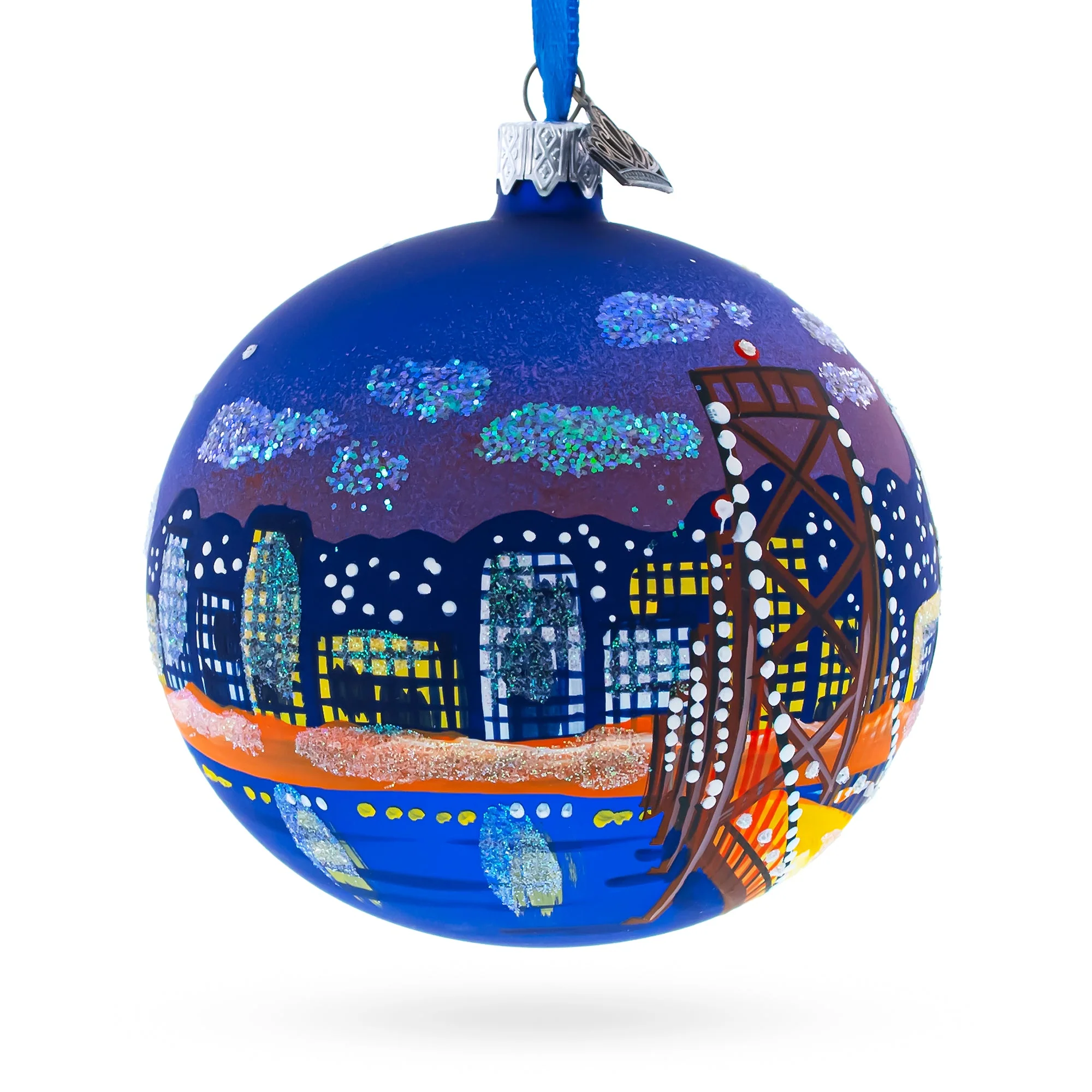 San Francisco, California Glass Ball Christmas Ornament 3.25 Inches - Image 3