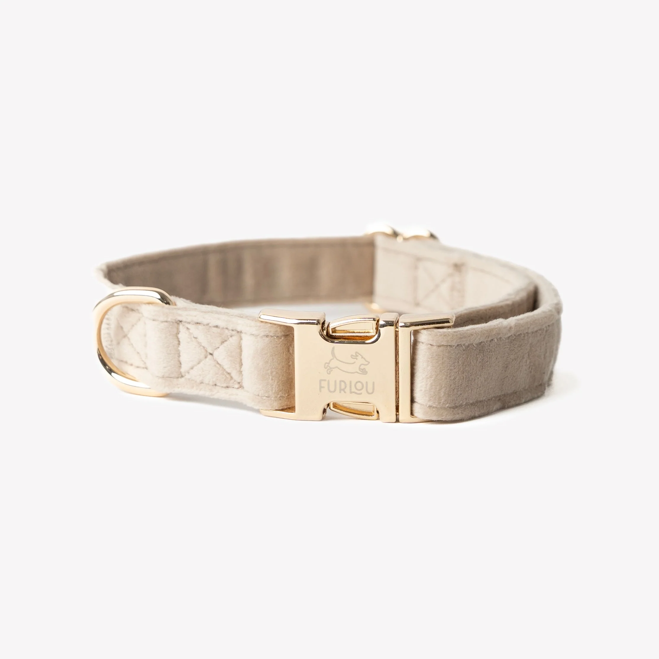 Sand - Velvet Dog Collar