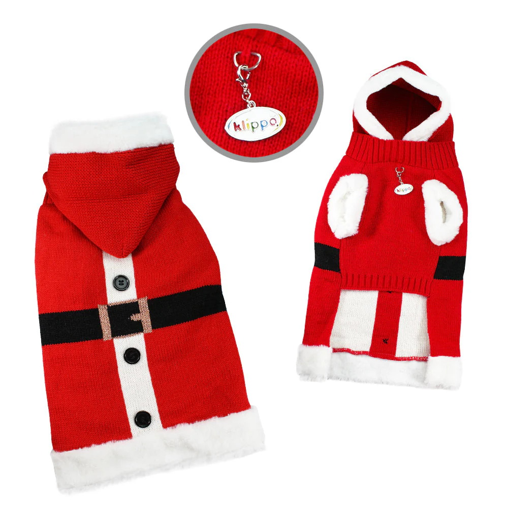 Santa Hooded Sweater with Soft Fur Trims - Image 2