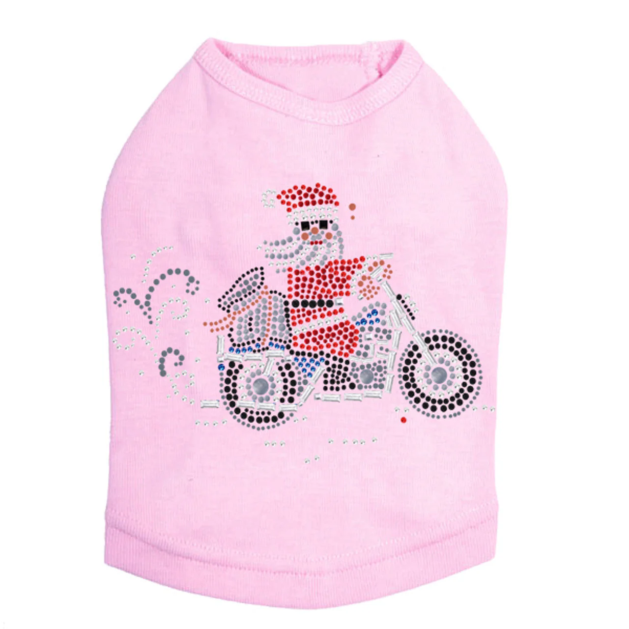 Santa on Motorcycle - Dog Tank - Image 4