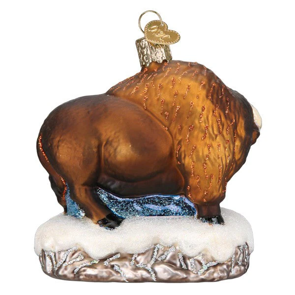 Santa With Bison Ornament - Image 4