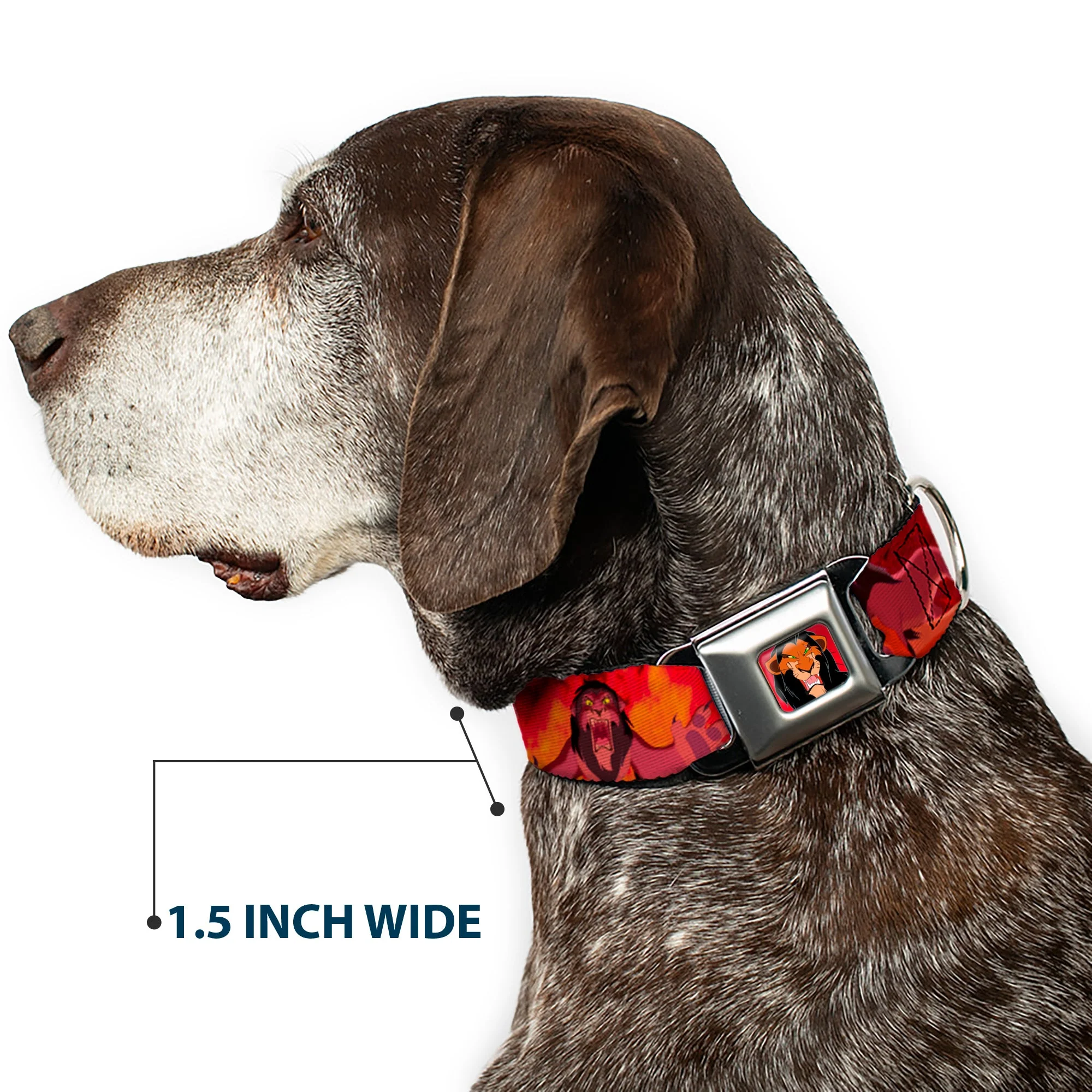 Scar Red Full Color Seatbelt Buckle Collar - Simba Scar Battle Scene Fiery Red - Image 7