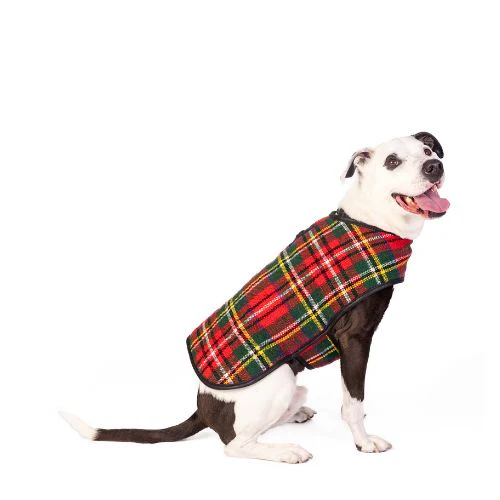 Scotty Plaid Wool Dog Blanket Coat - Image 2