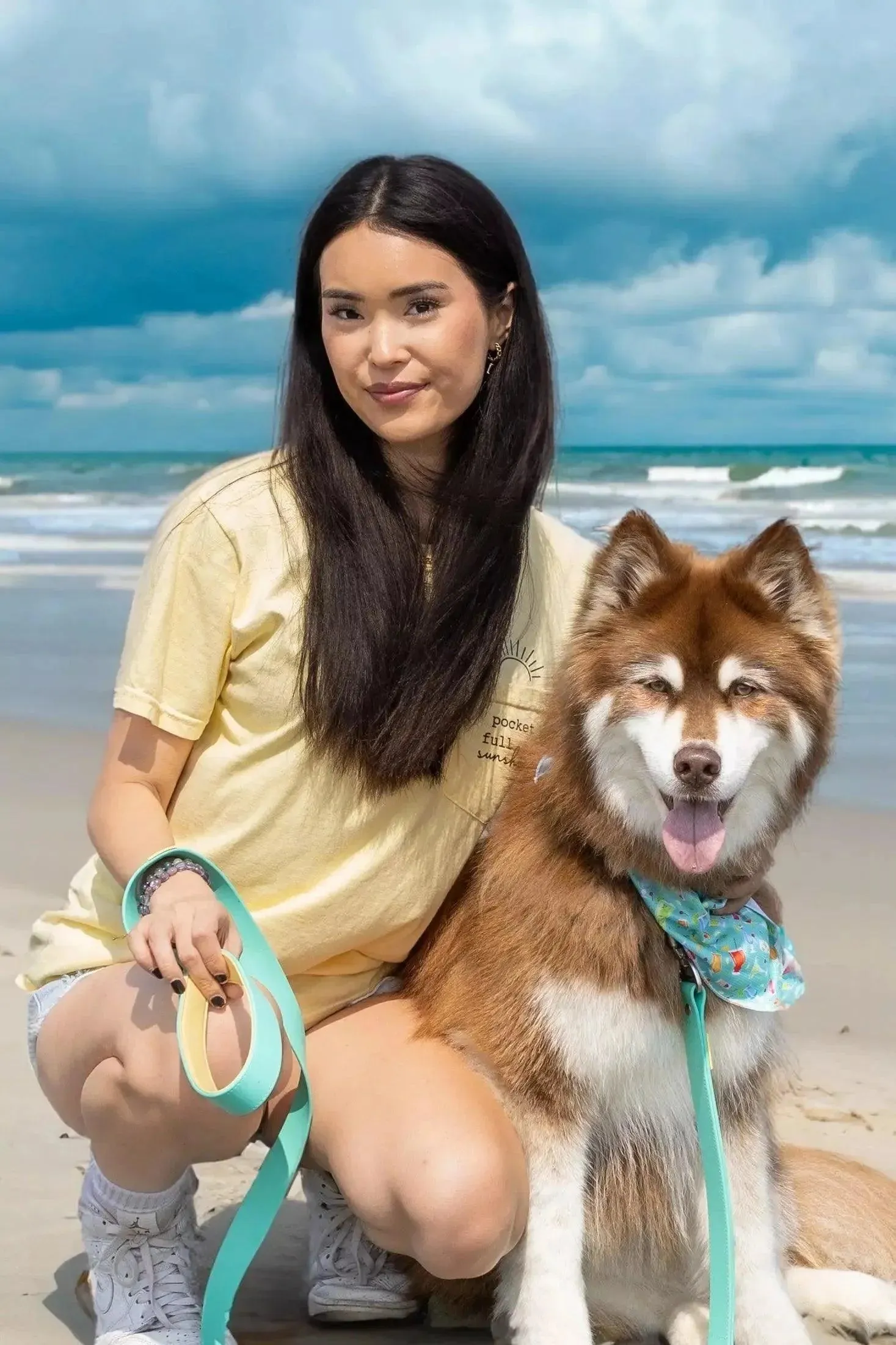 Seaside Sips Dog Bandana & Matching Keychain - Image 6