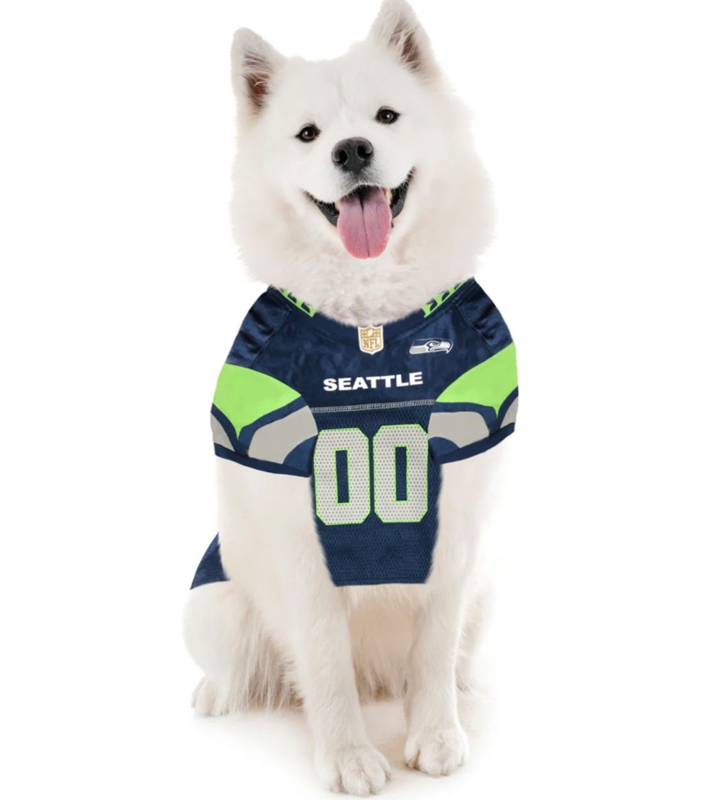 Official NFL Seattle Seahawks Mesh Dog Jersey By Pets First - Image 2