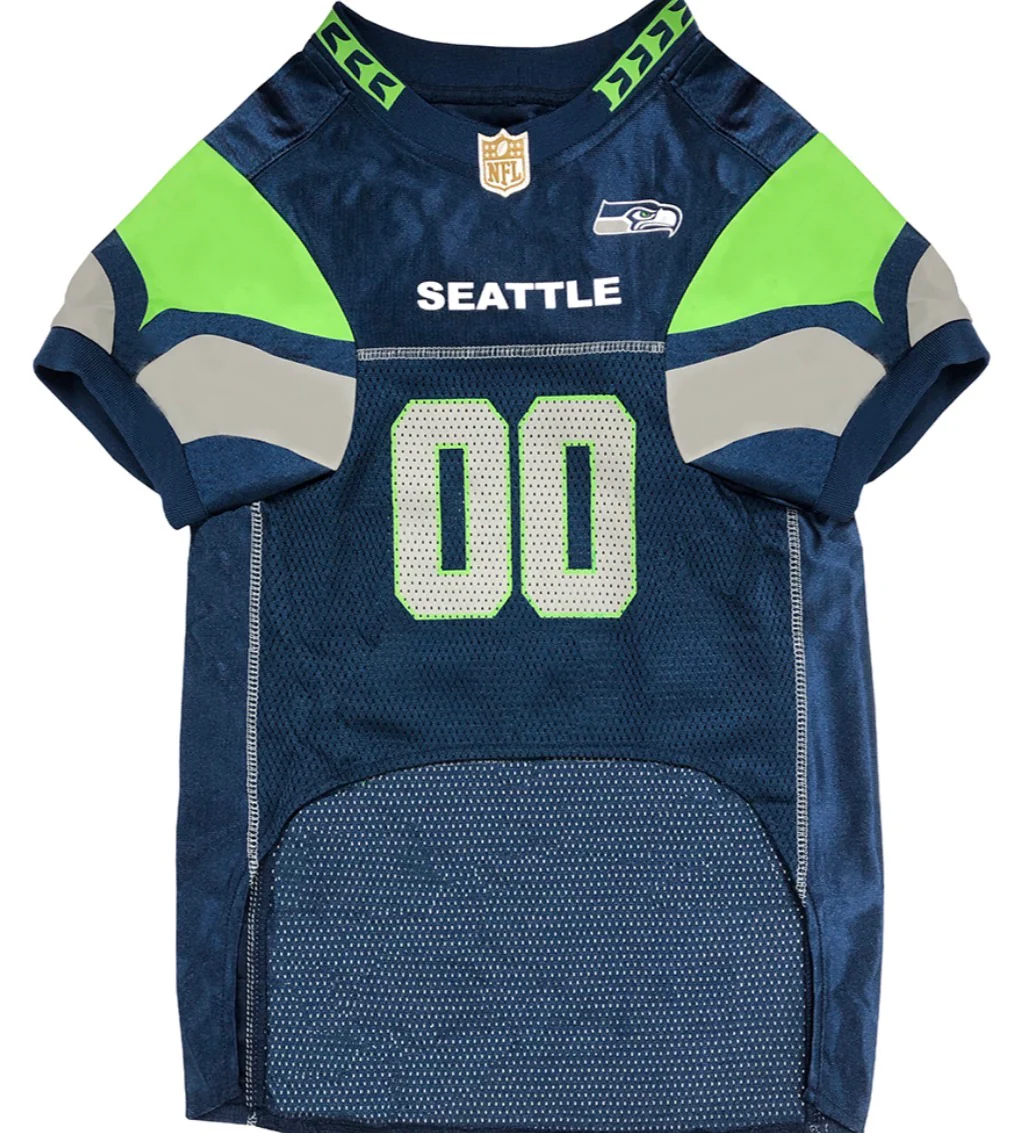 Official NFL Seattle Seahawks Mesh Dog Jersey By Pets First - Image 3