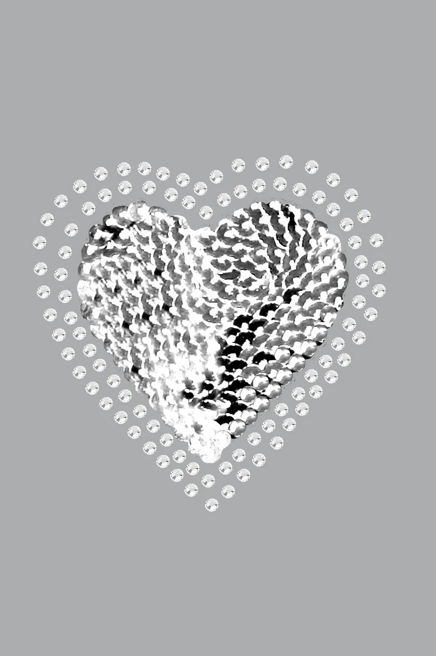 Sequin Silver Heart Bandanna - Image 11