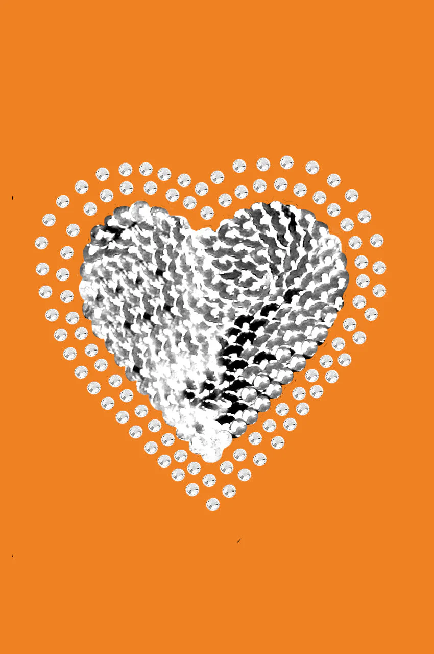 Sequin Silver Heart Bandanna - Image 12