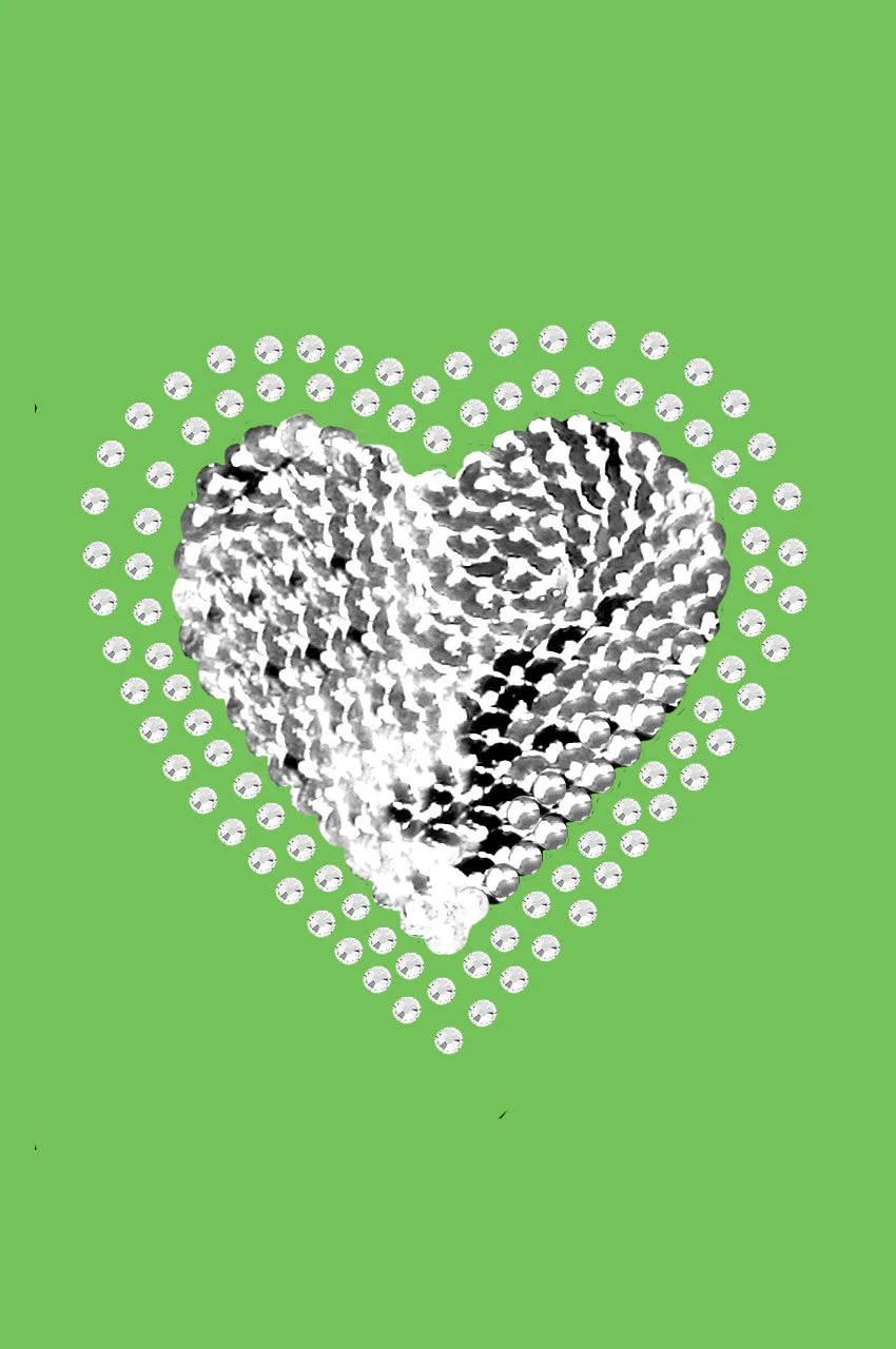 Sequin Silver Heart Bandanna - Image 17